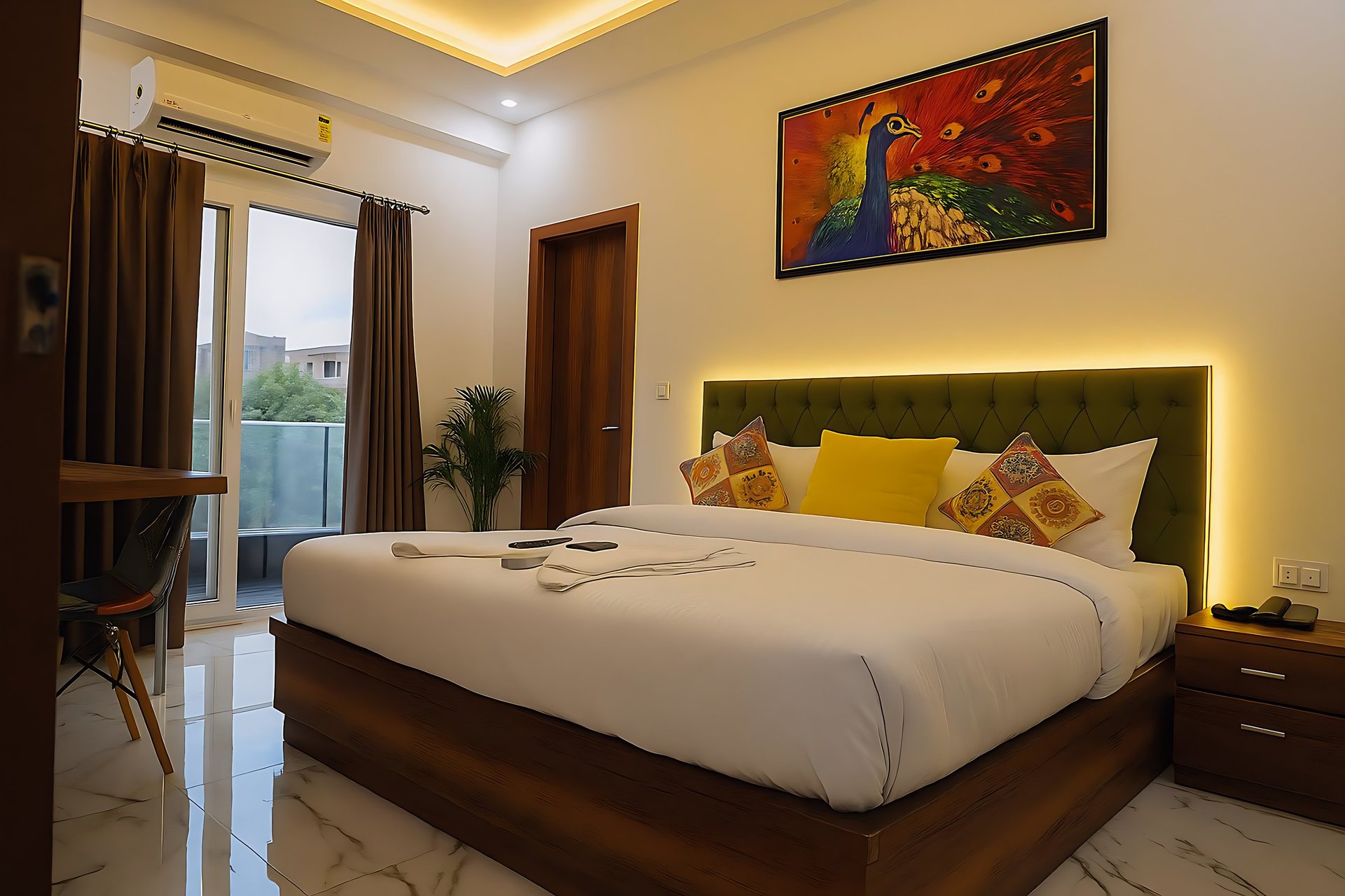 black and brown leather padded tub sofa