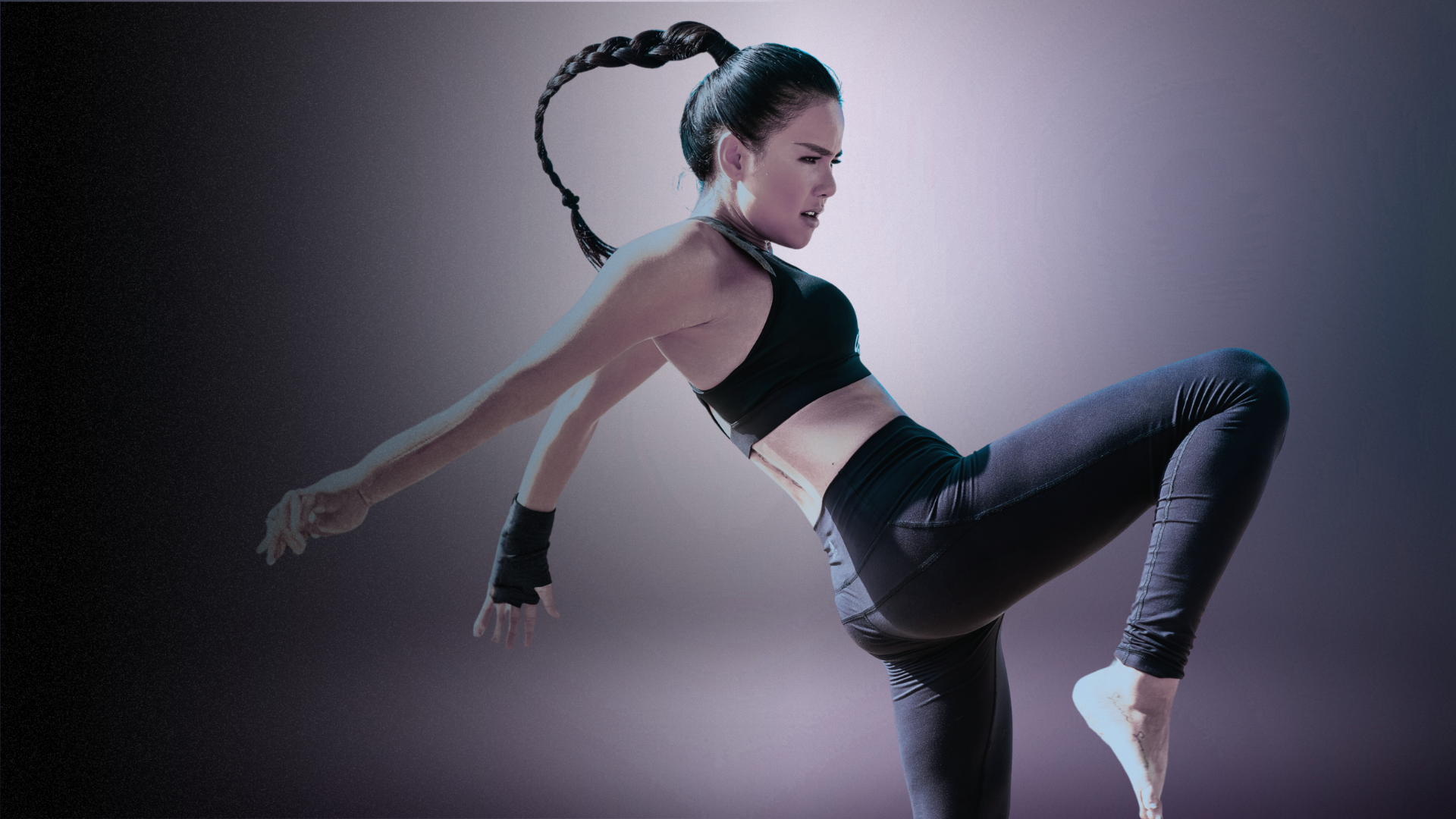 an abstract photo of a curved building with a blue sky in the background