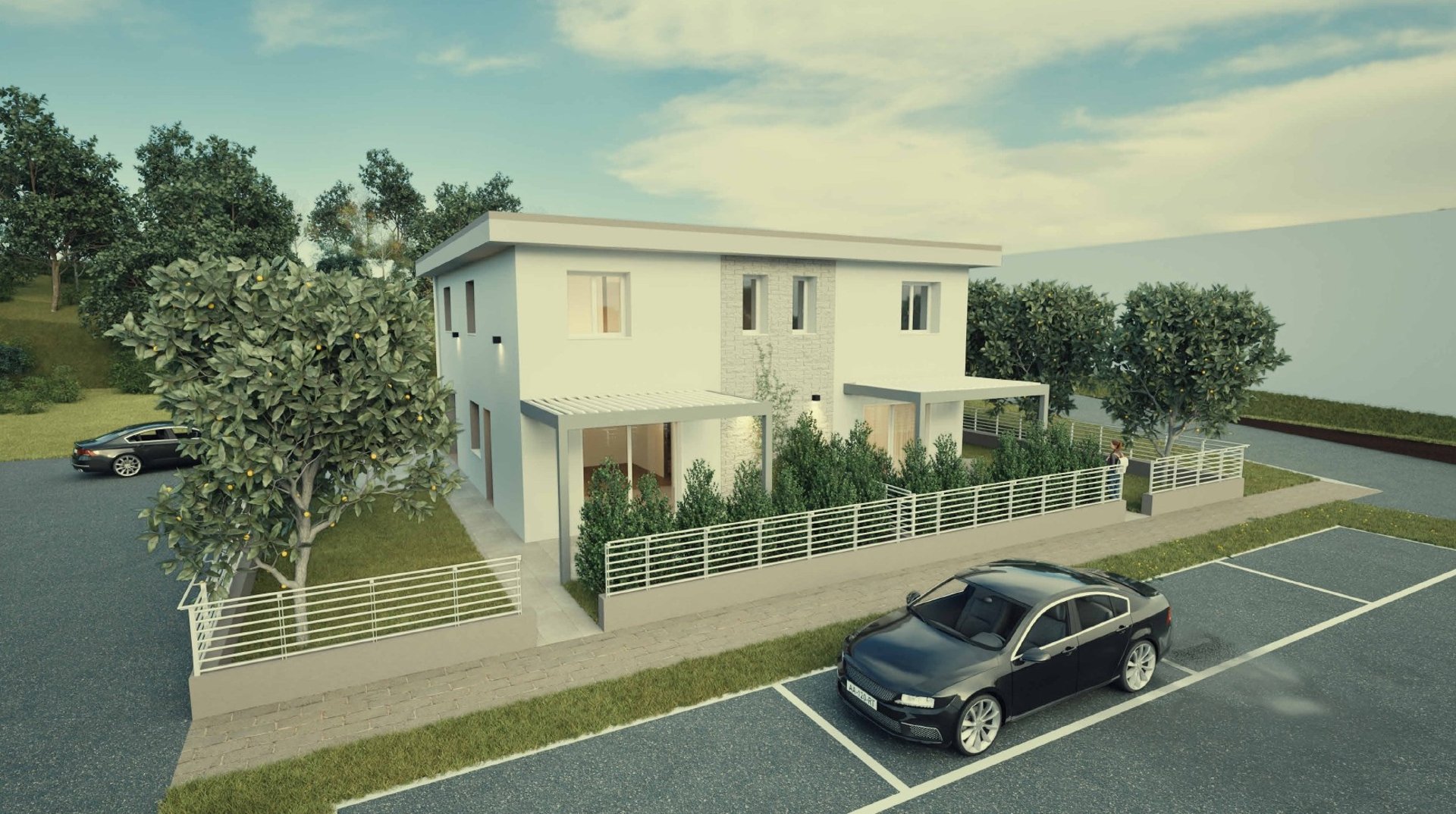 Render dell'esterno della nuova costruzione di Castellarano