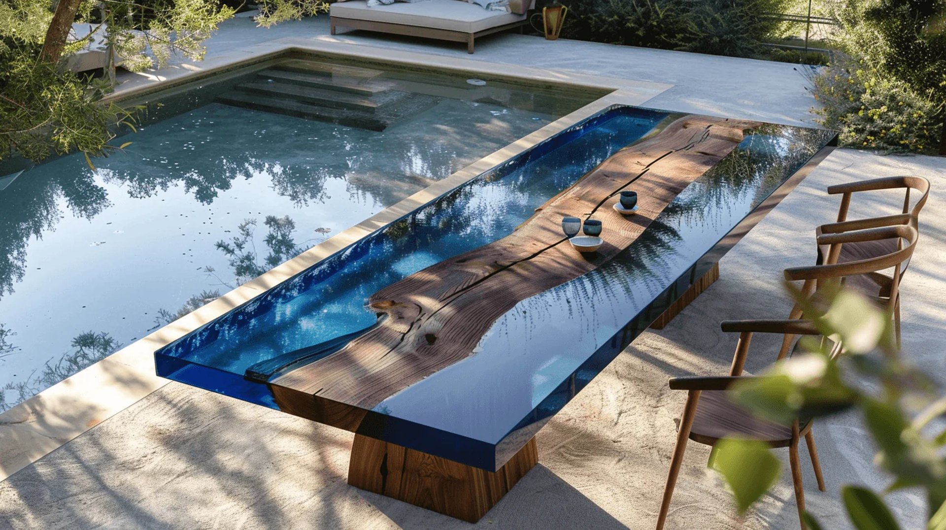 an abstract photo of a curved building with a blue sky in the background