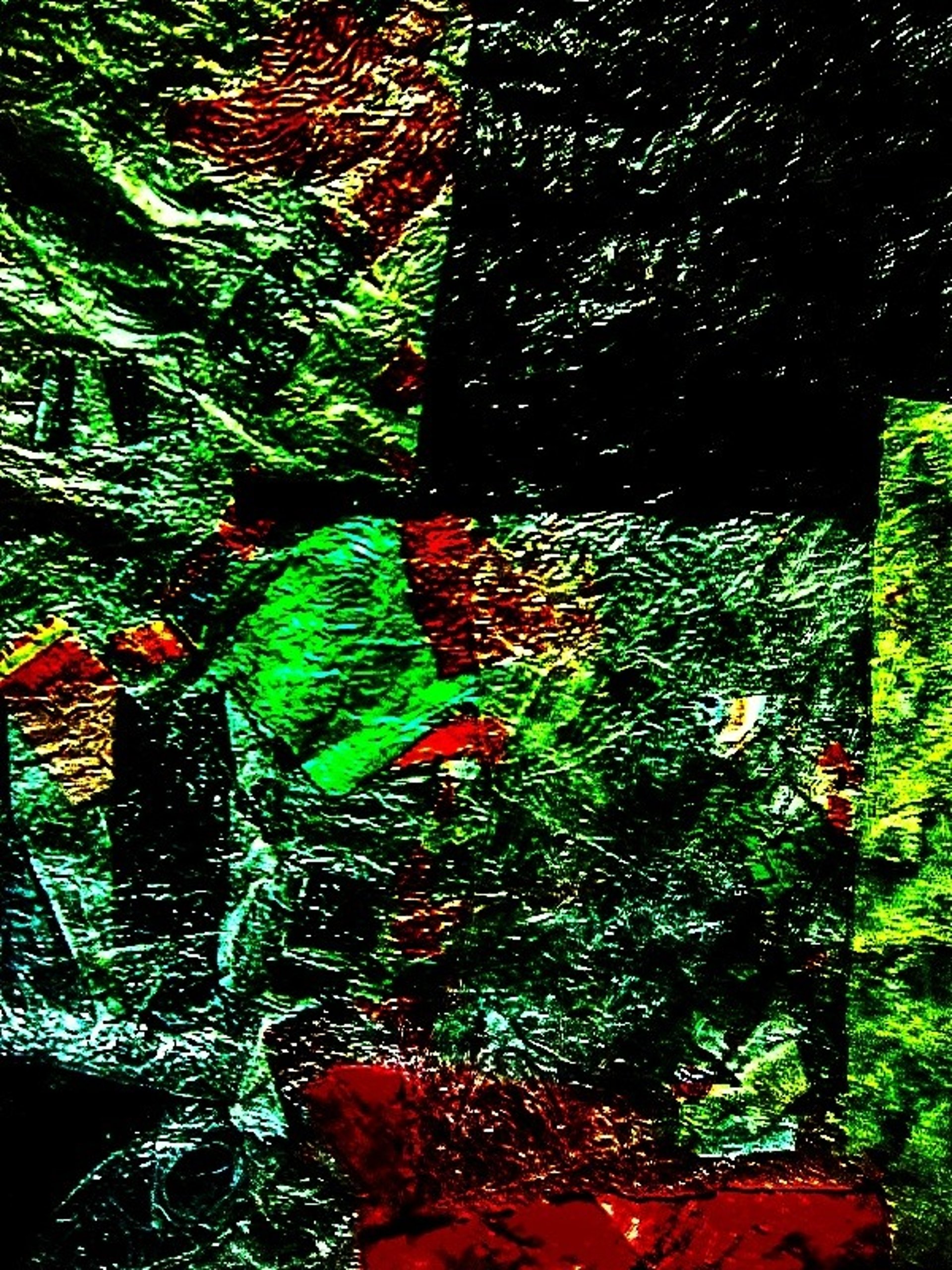 Recycle plastic patchwork texture image art