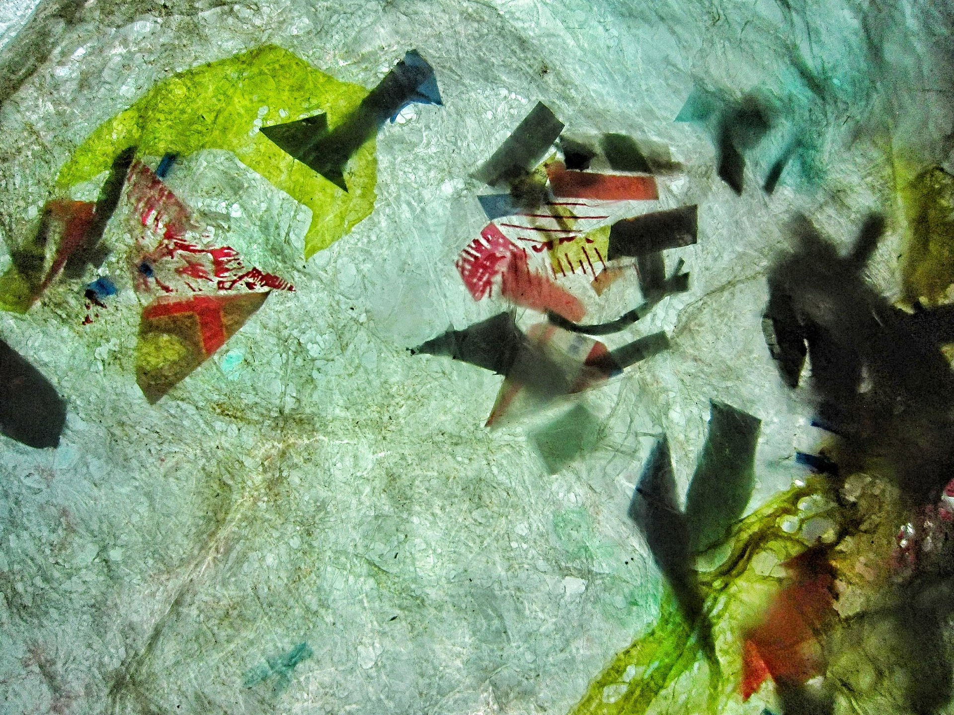 Recycle plastic patchwork texture image art