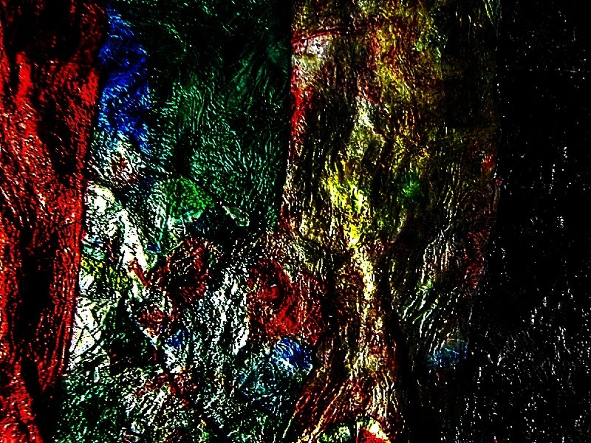 Dark double exposure recycled plastic photo stock
