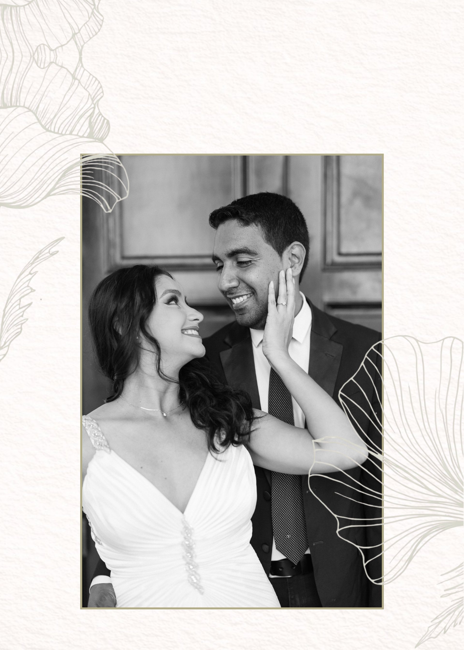 an abstract photo of a curved building with a blue sky in the background