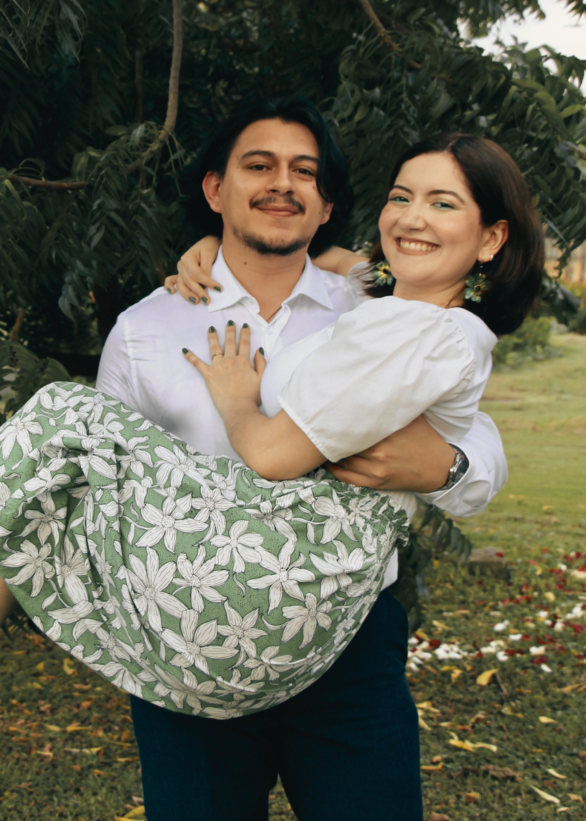 an abstract photo of a curved building with a blue sky in the background