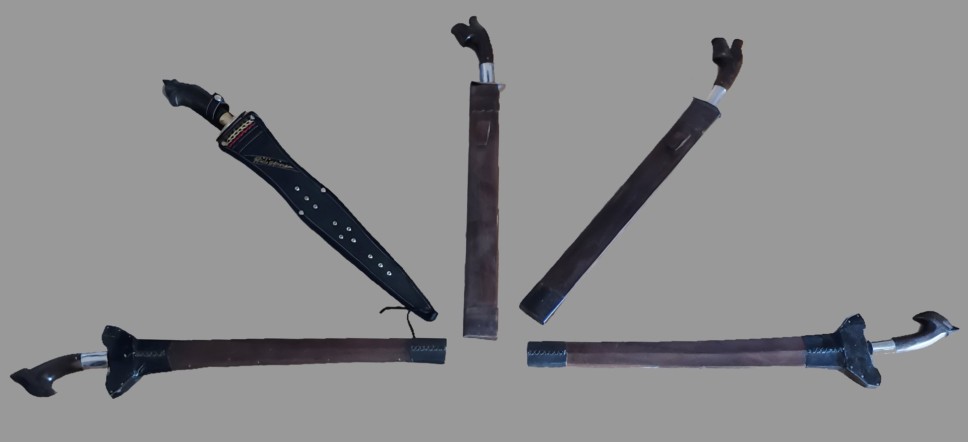 black and brown leather padded tub sofa