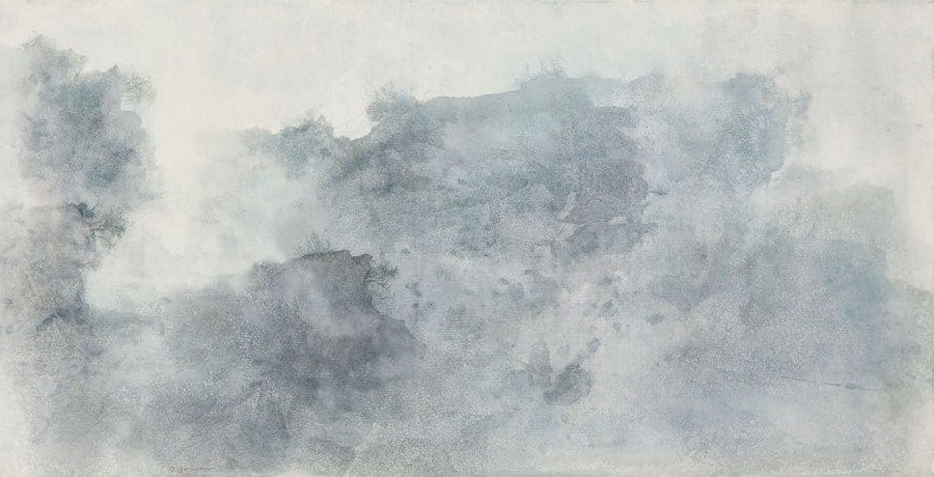 Fondo gris con azul acuarela