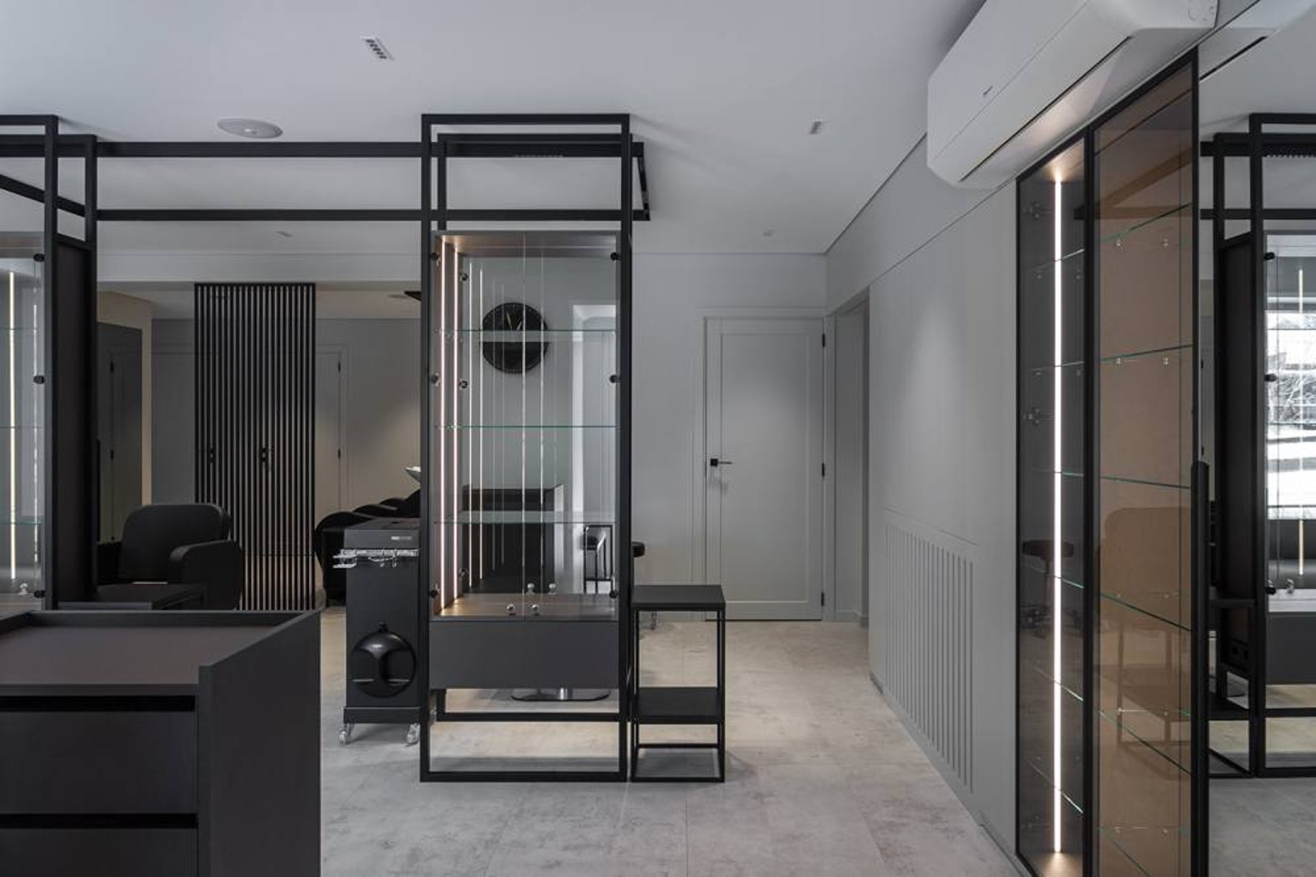 black and brown leather padded tub sofa