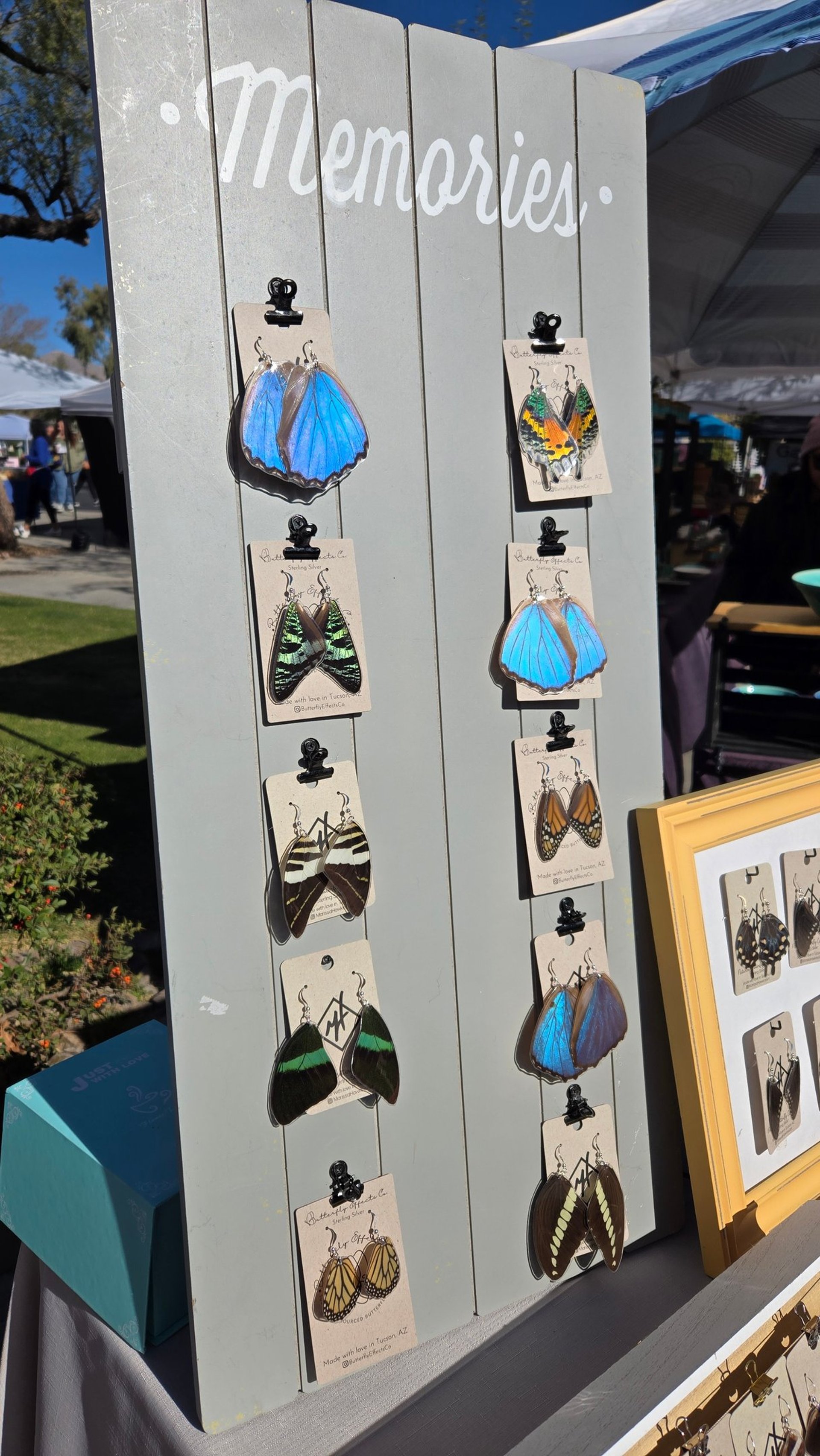 a group of butterflies hanging from a tree branch