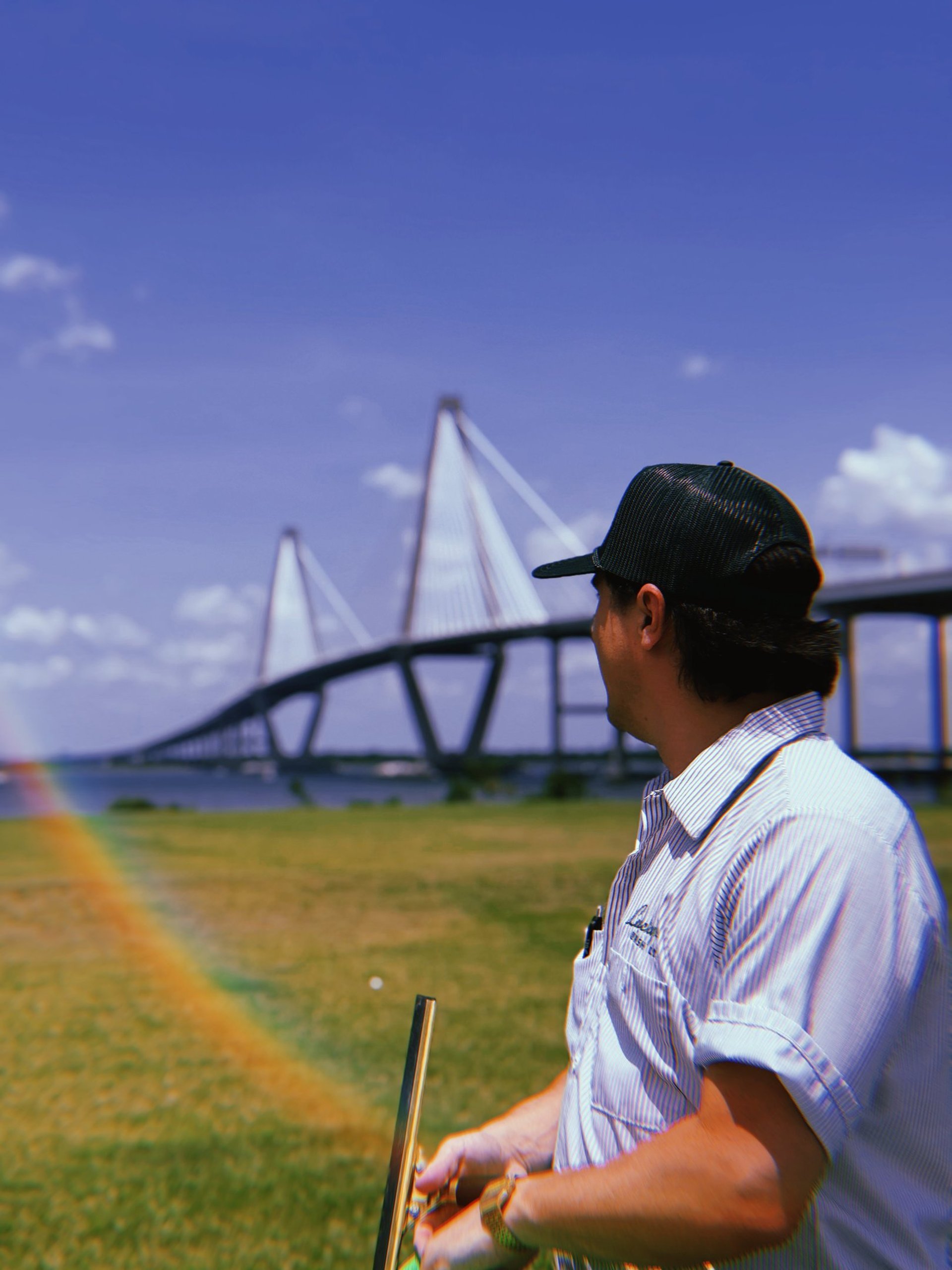 blue and white concrete house