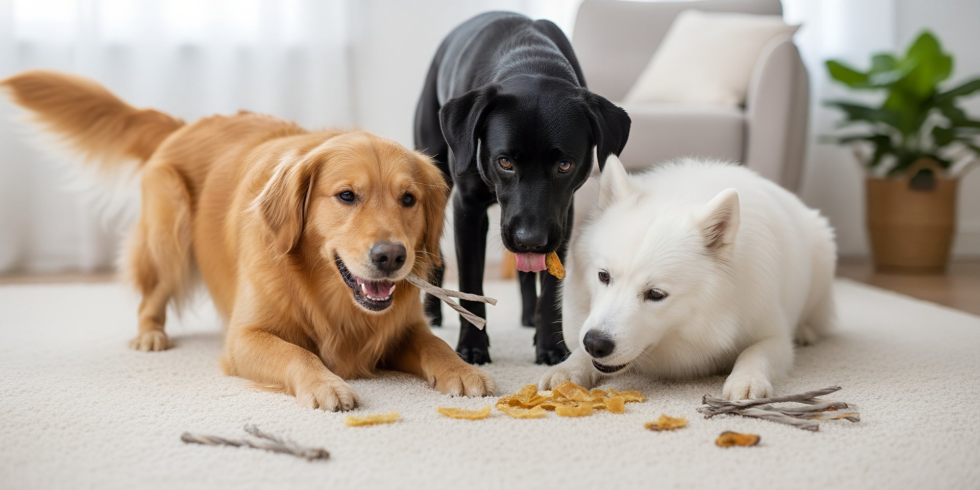 long-coated tan dog with black background