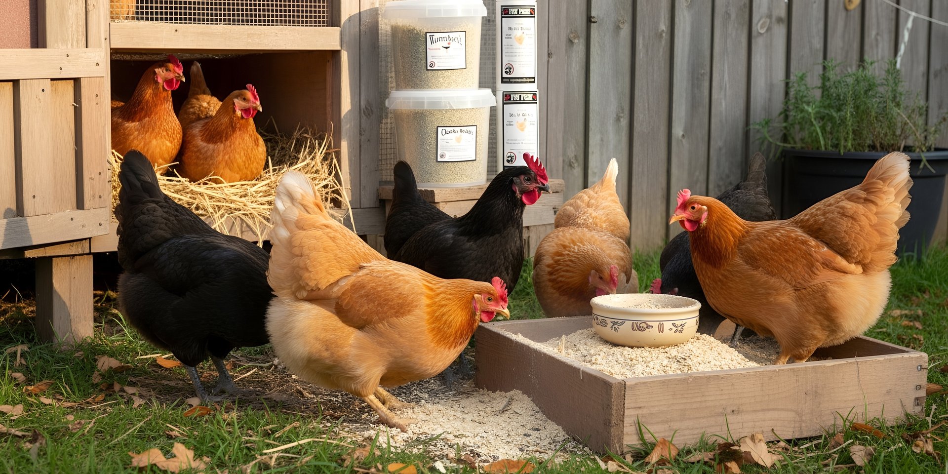 black hen with chicks