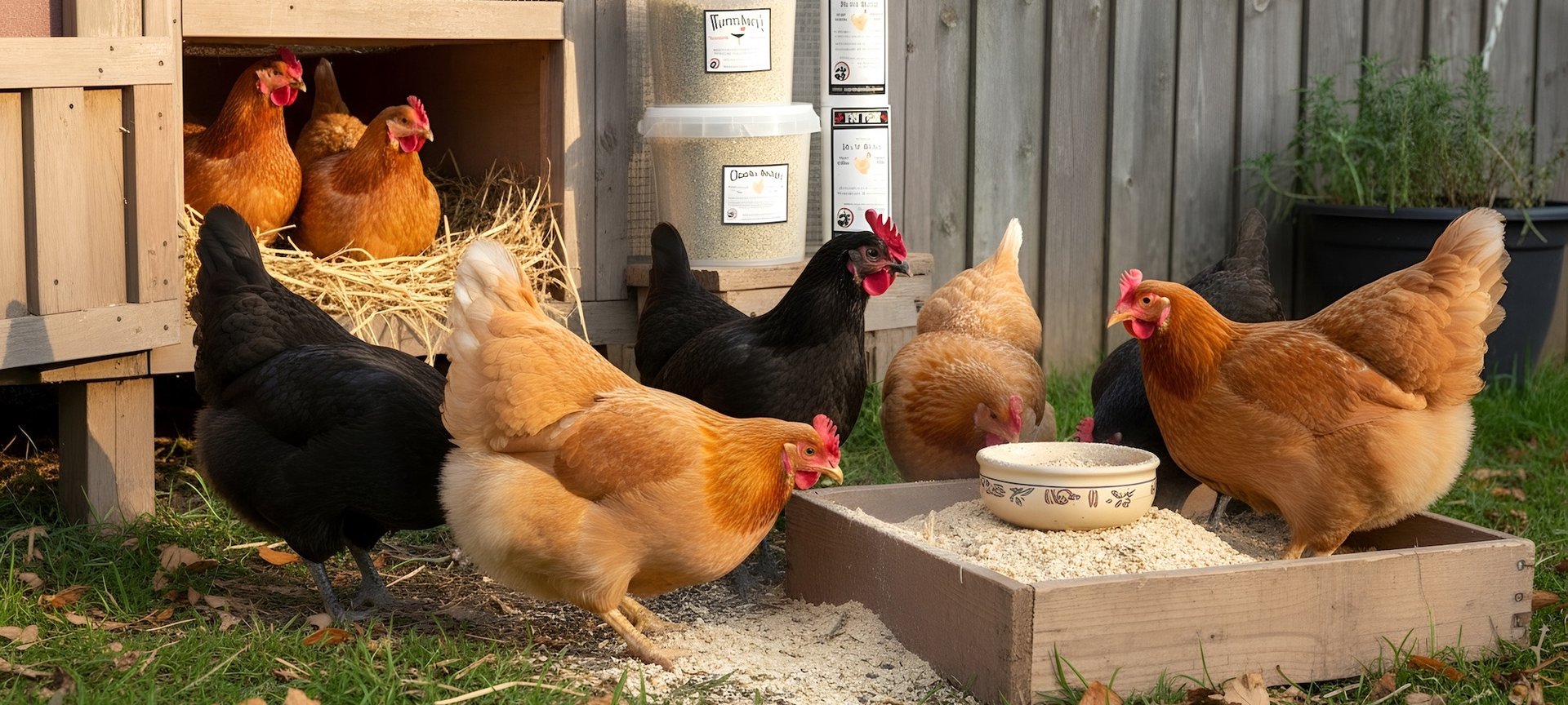 black hen with chicks
