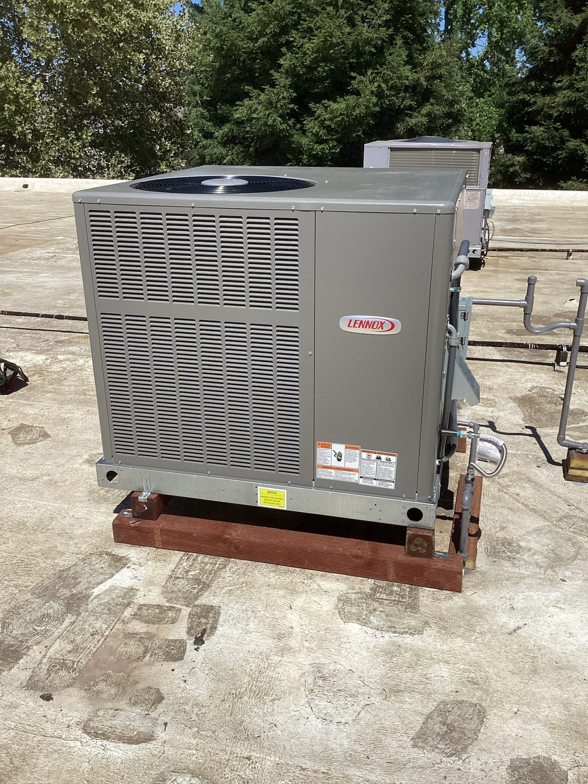 lennox hvac rooftop installation