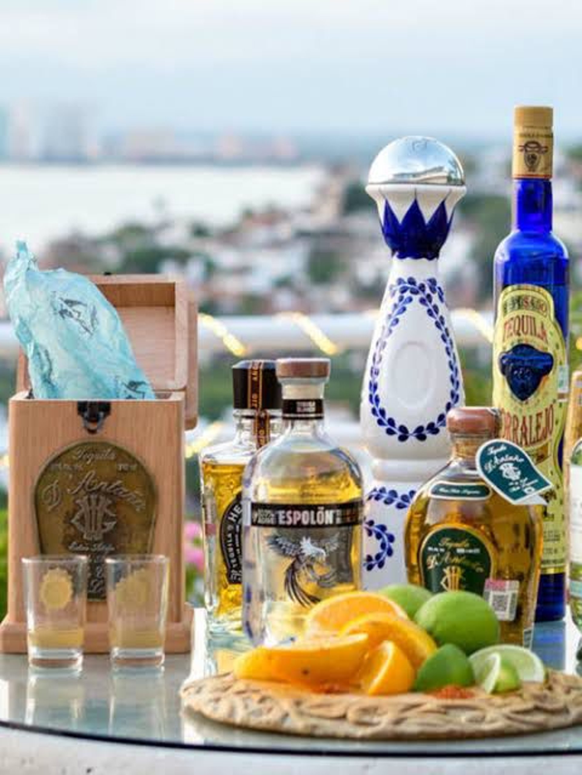 an abstract photo of a curved building with a blue sky in the background