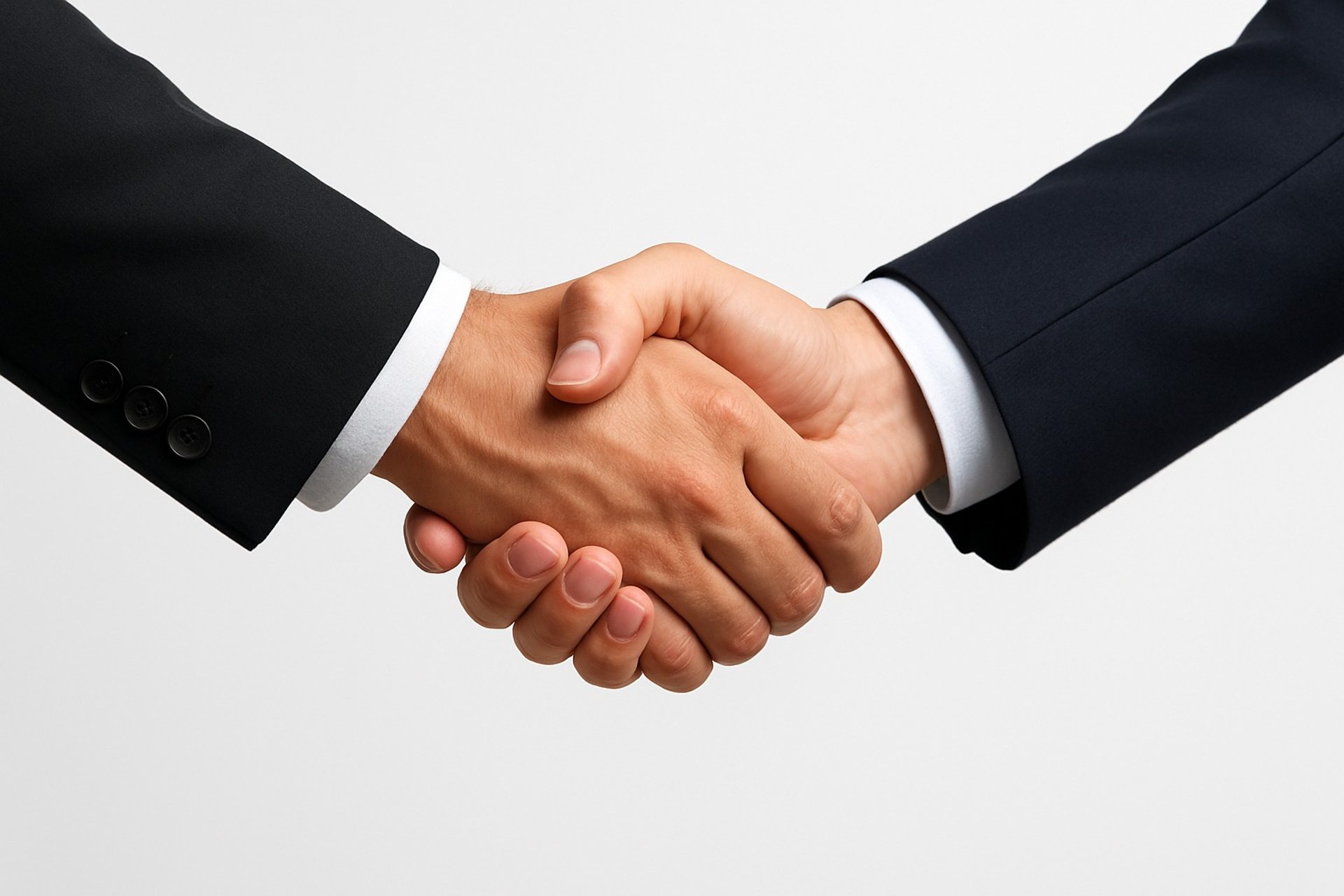 a woman shaking hands with another woman sitting at a table