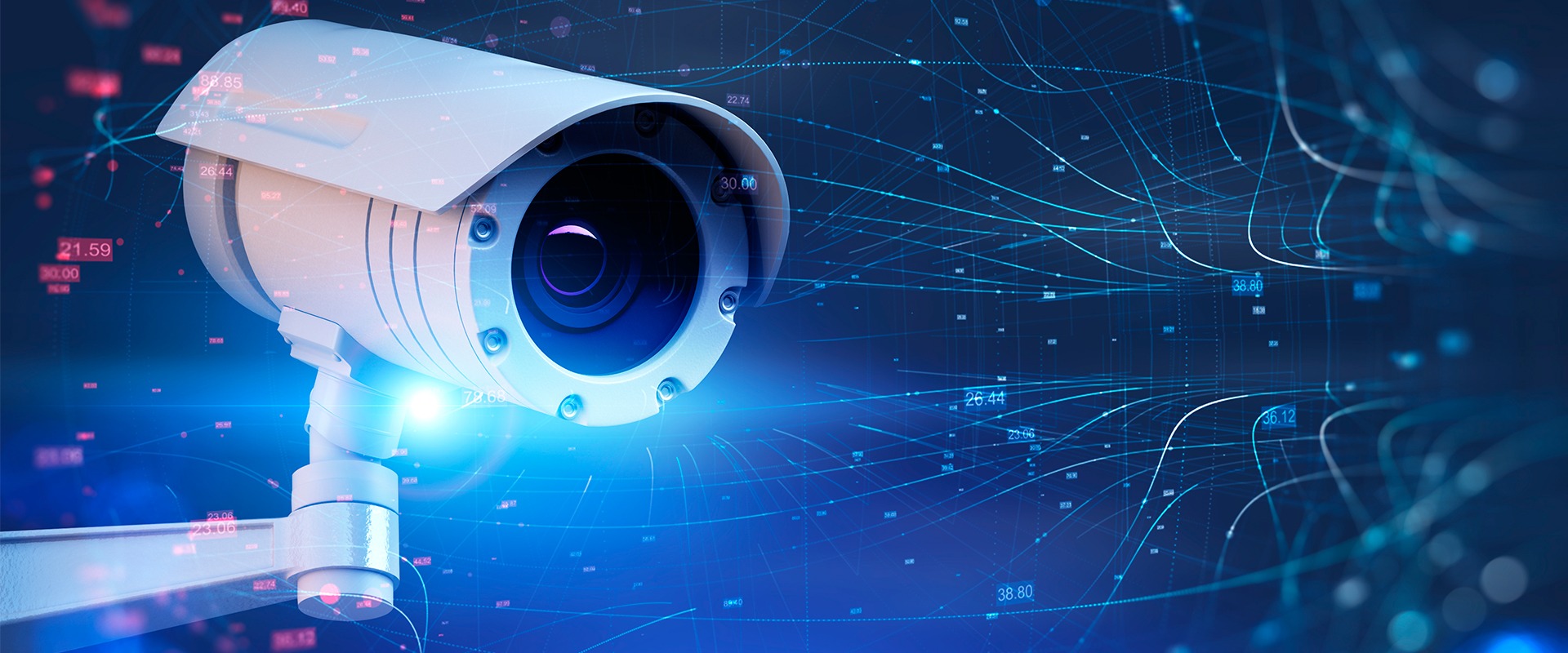 an abstract photo of a curved building with a blue sky in the background