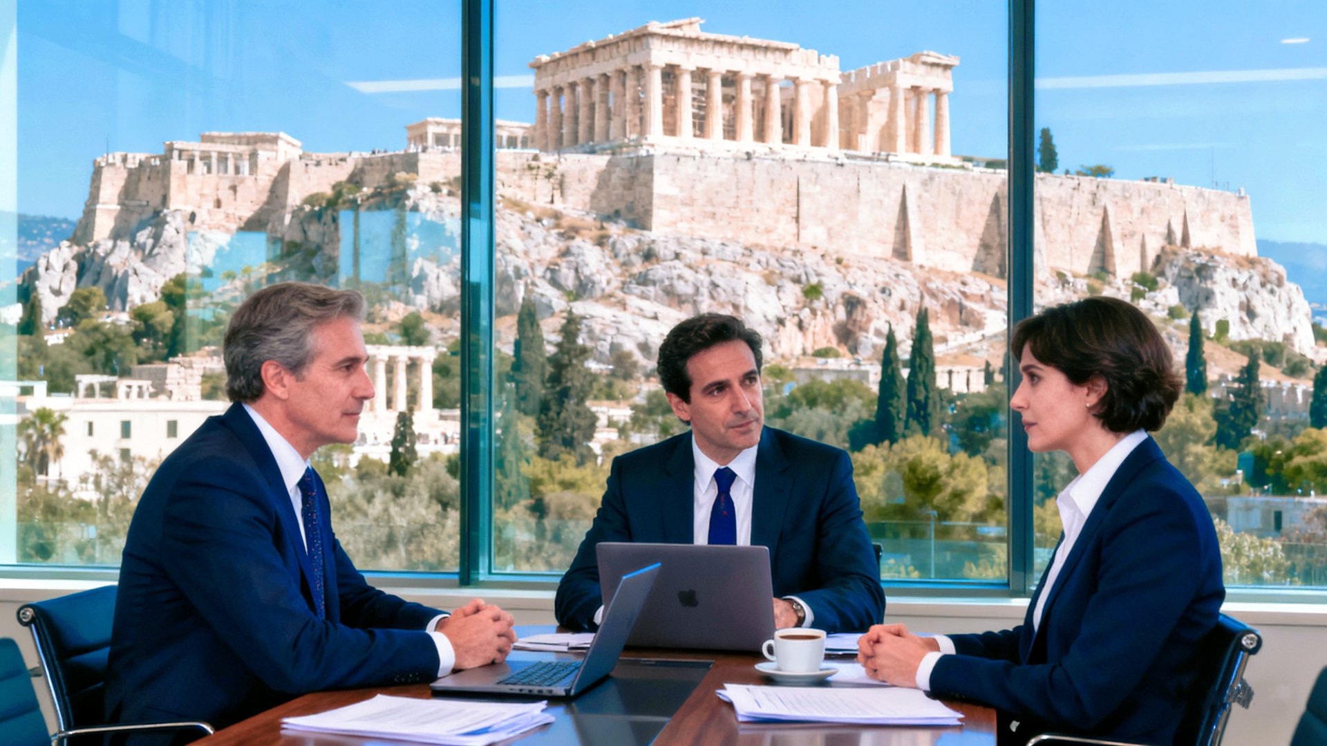 an abstract photo of a curved building with a blue sky in the background