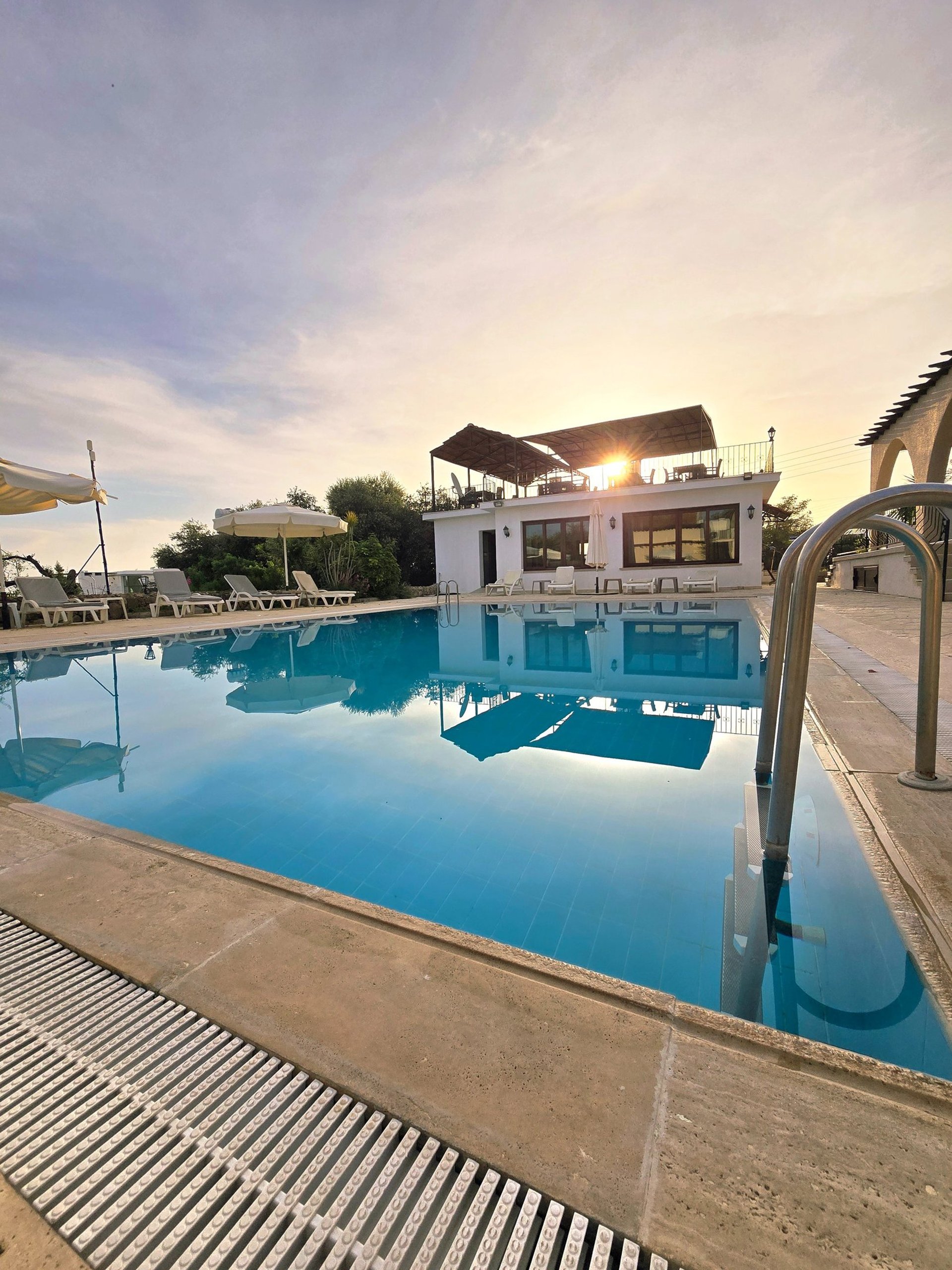 pink flamingo swim ring on body of water in summer