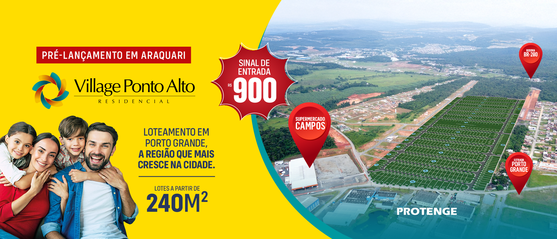 Loteamento Refugio dos Passaros - Araquari visao aerea