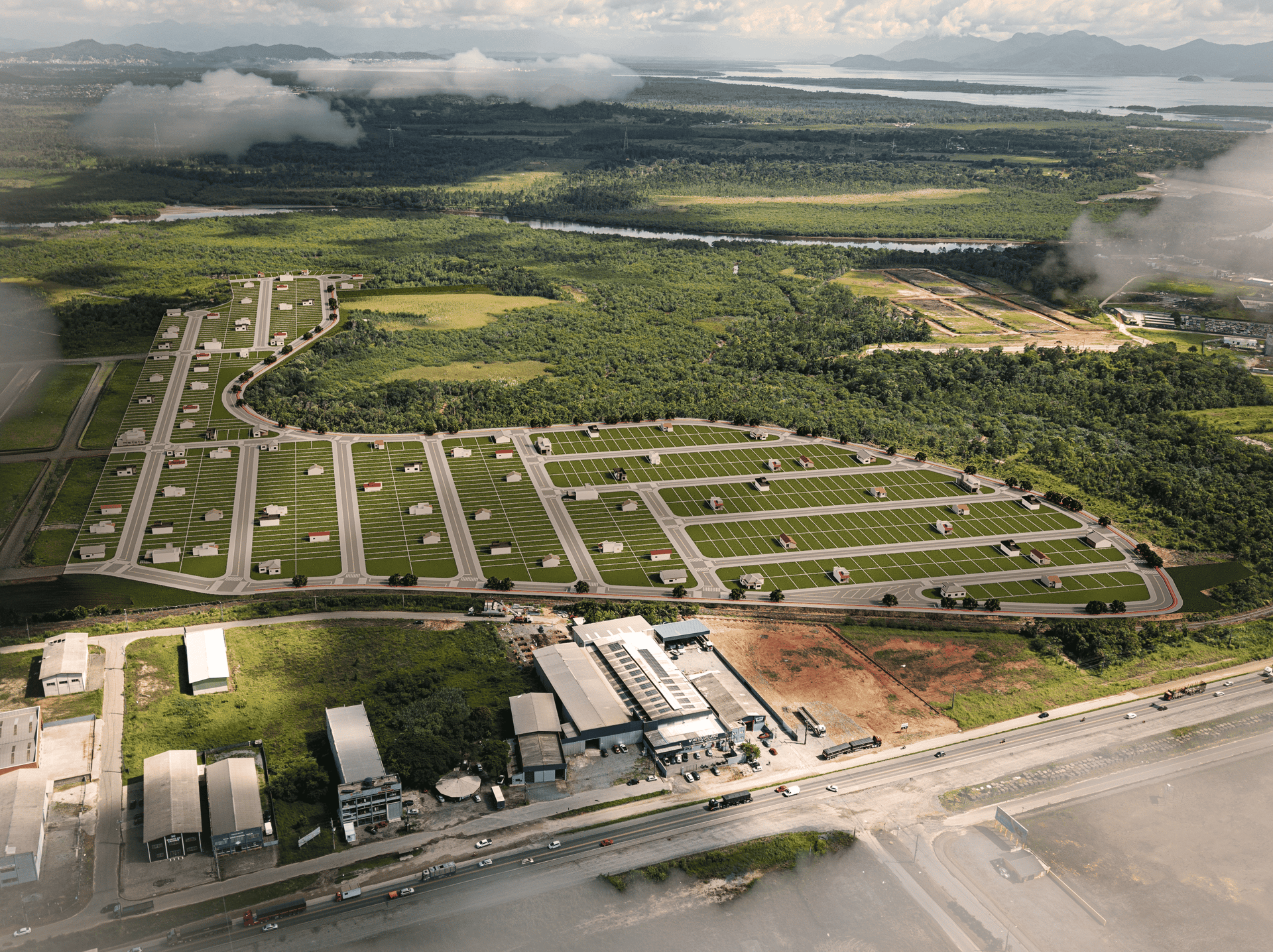 Loteamento Refugio dos Passaros - Araquari visao aerea