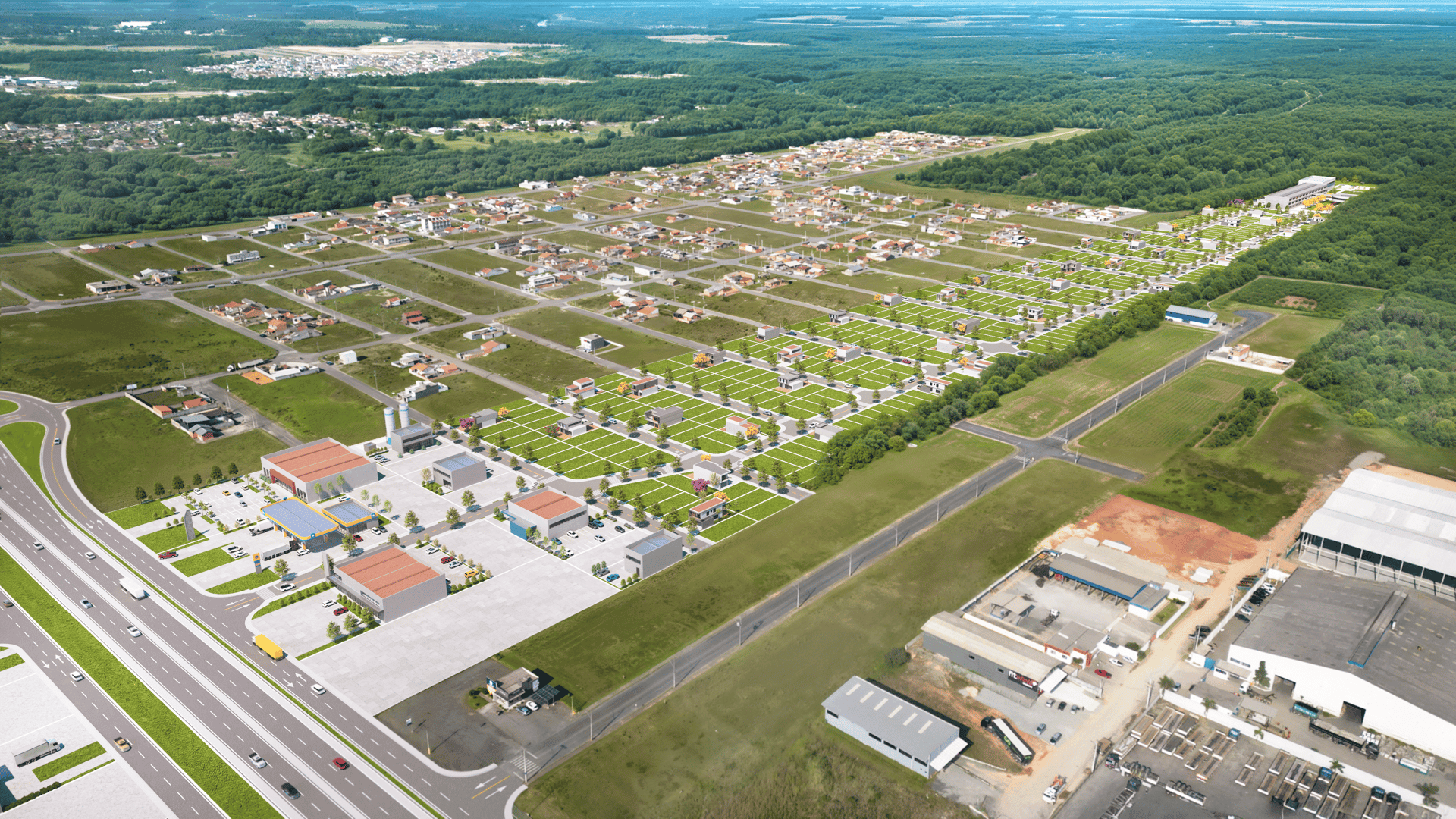 Loteamento Refugio dos Passaros - Araquari visao aerea