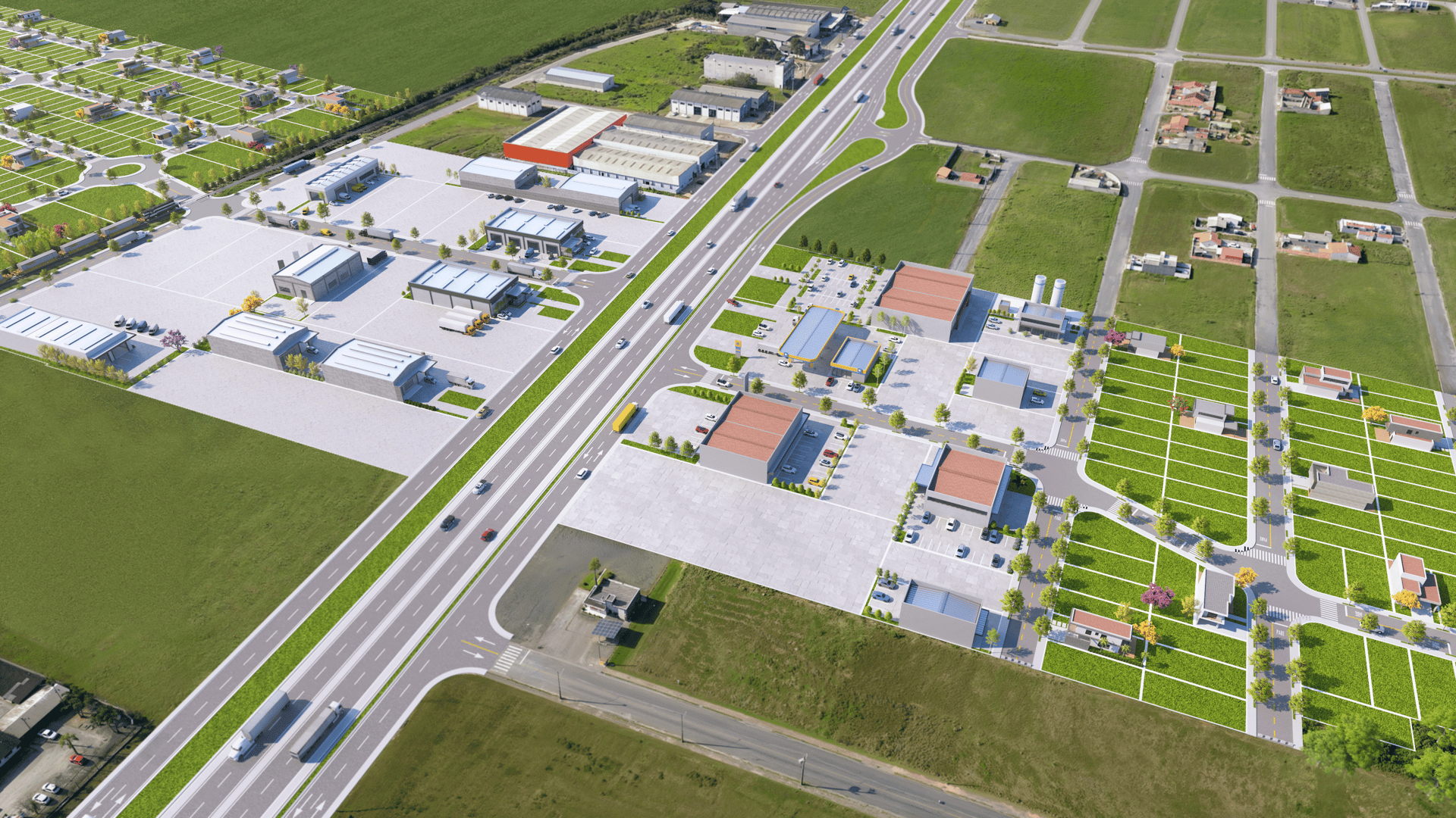 Loteamento Refugio dos Passaros - Araquari visao da frente da BR 280