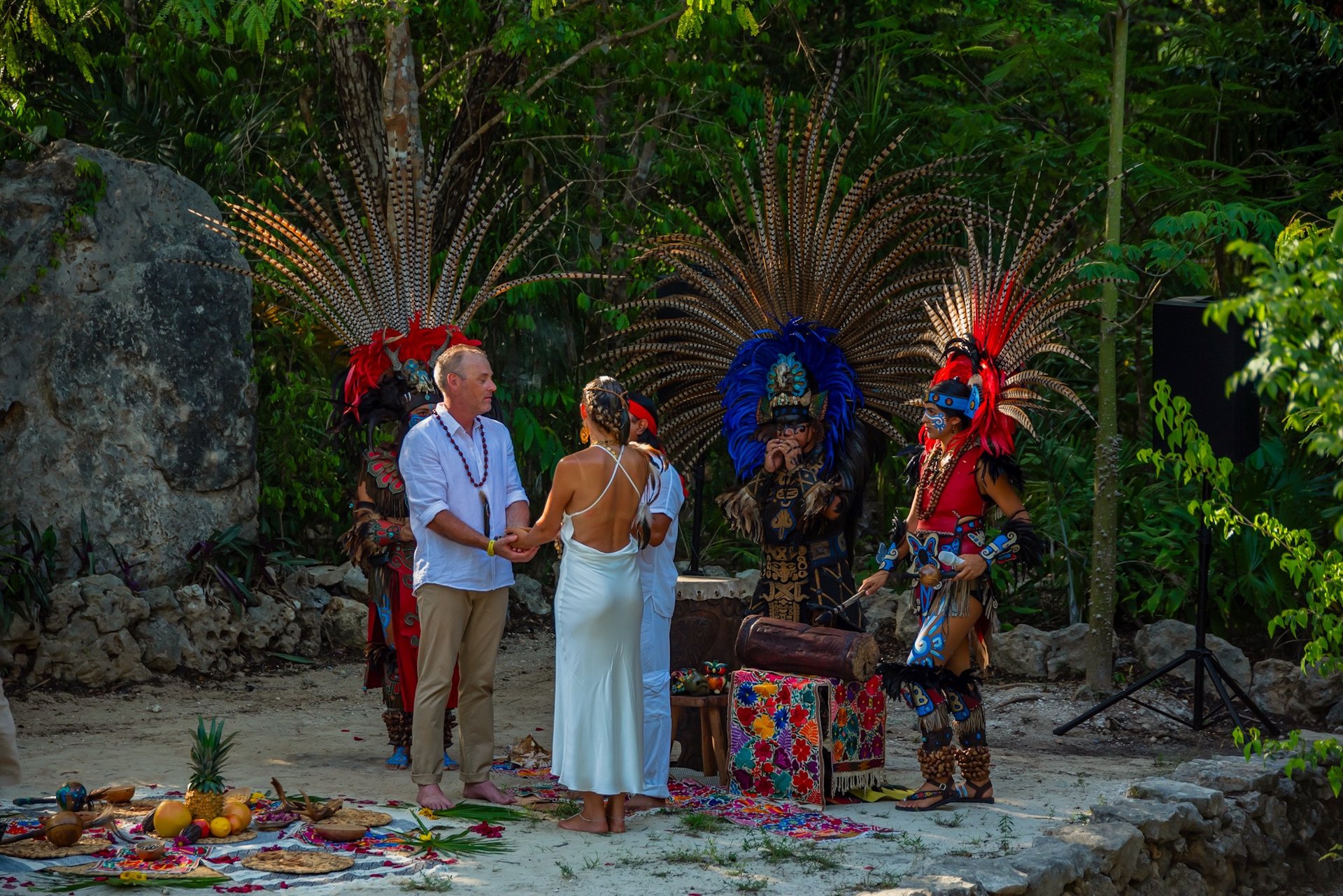 an abstract photo of a curved building with a blue sky in the background