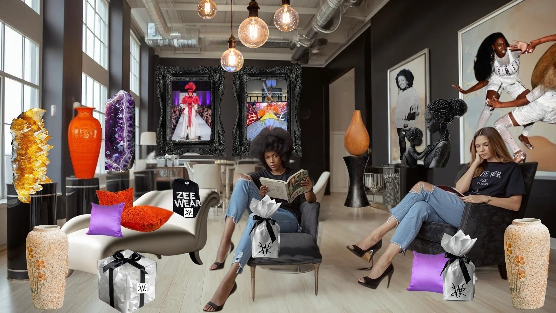 woman holding dried flower