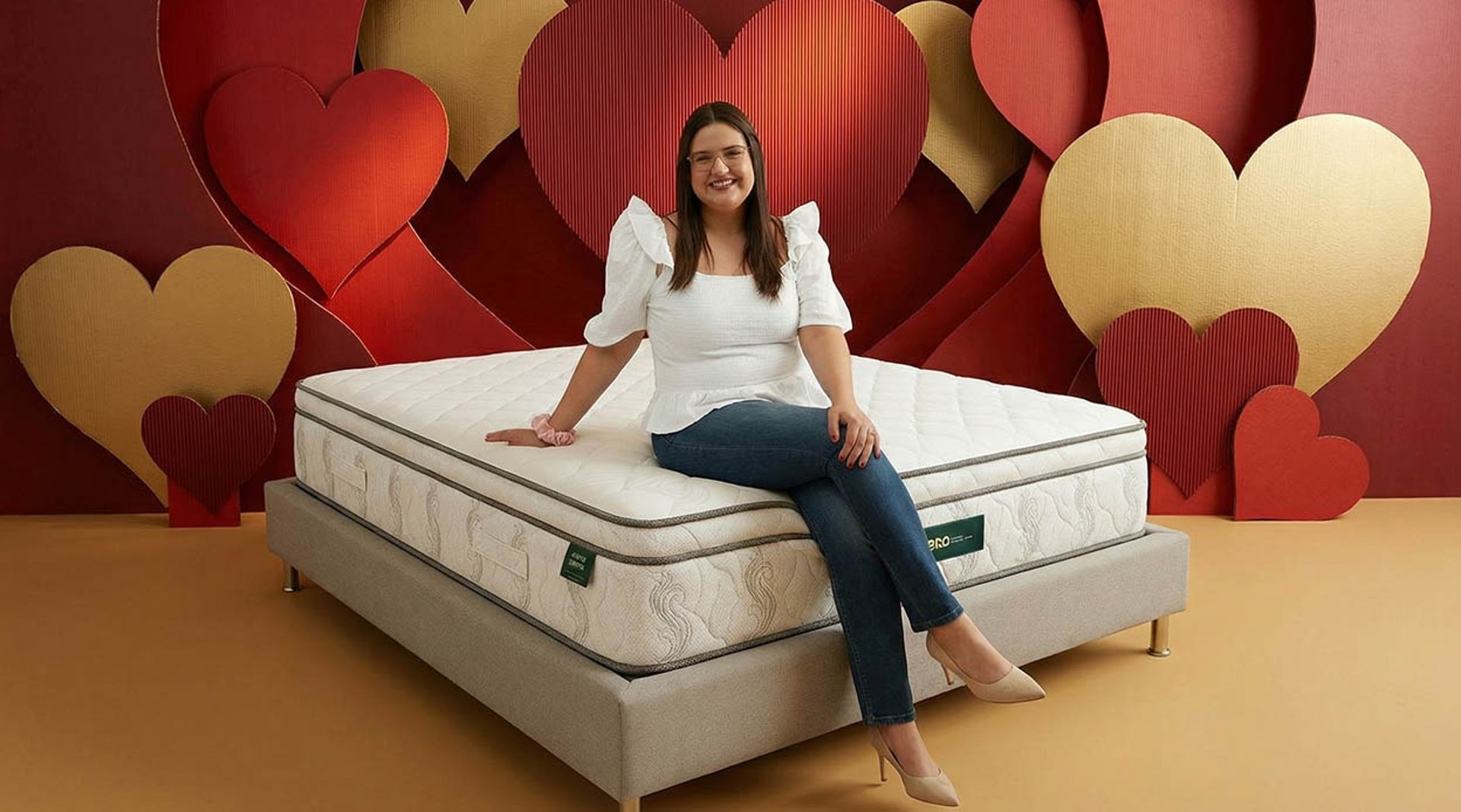 an abstract photo of a curved building with a blue sky in the background