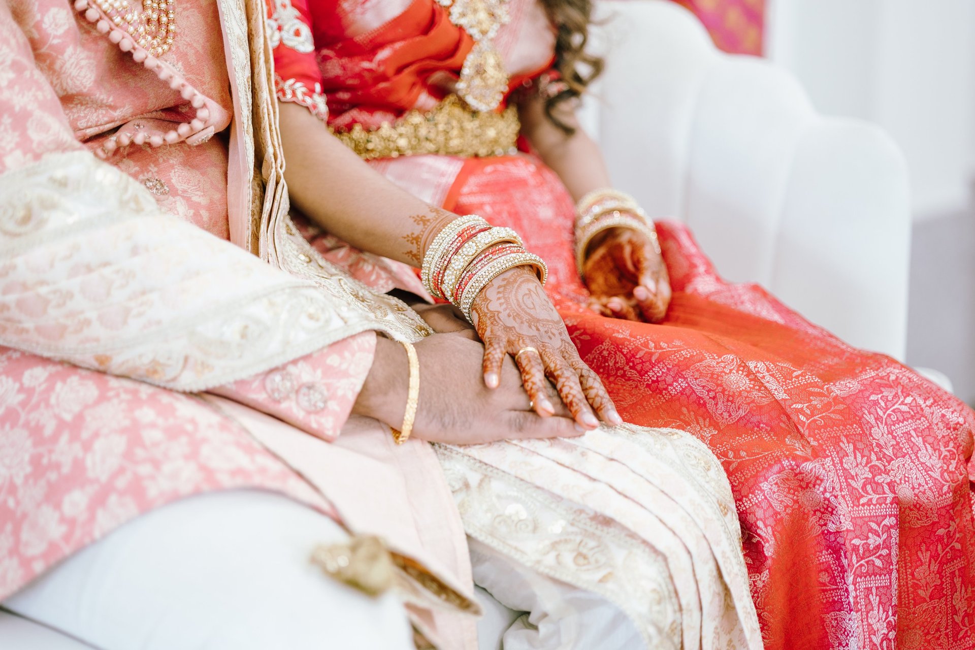 red and white umbrella on white table