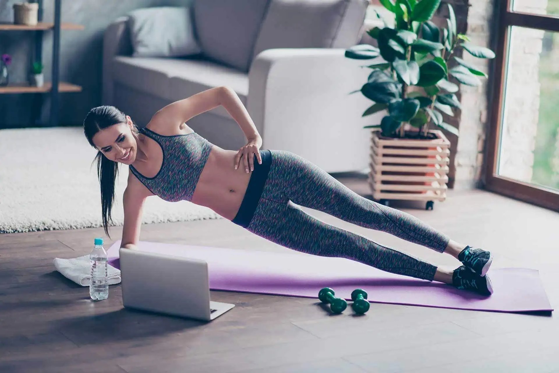 group of women doing yoga