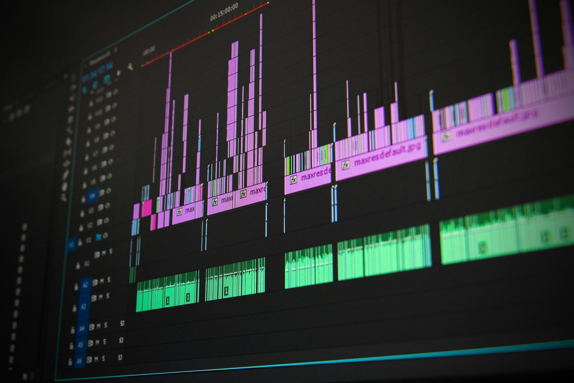 a close up of a computer screen with a bar chart on it