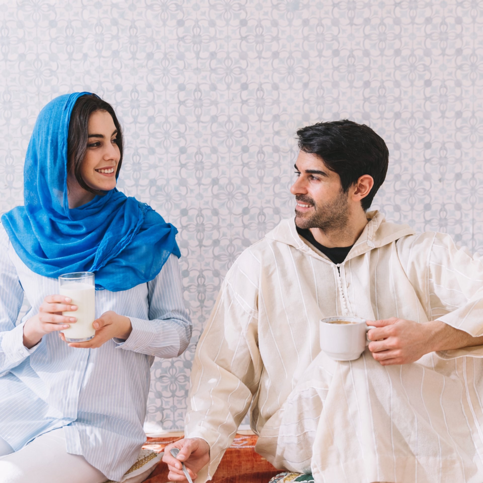 woman in white hijab smiling