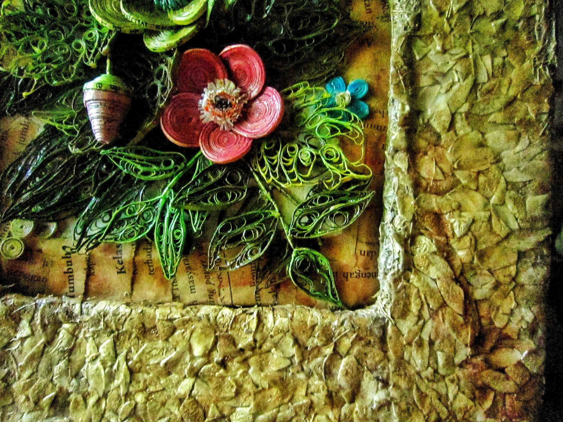 More loser flower and pumpkin seed husk frame 