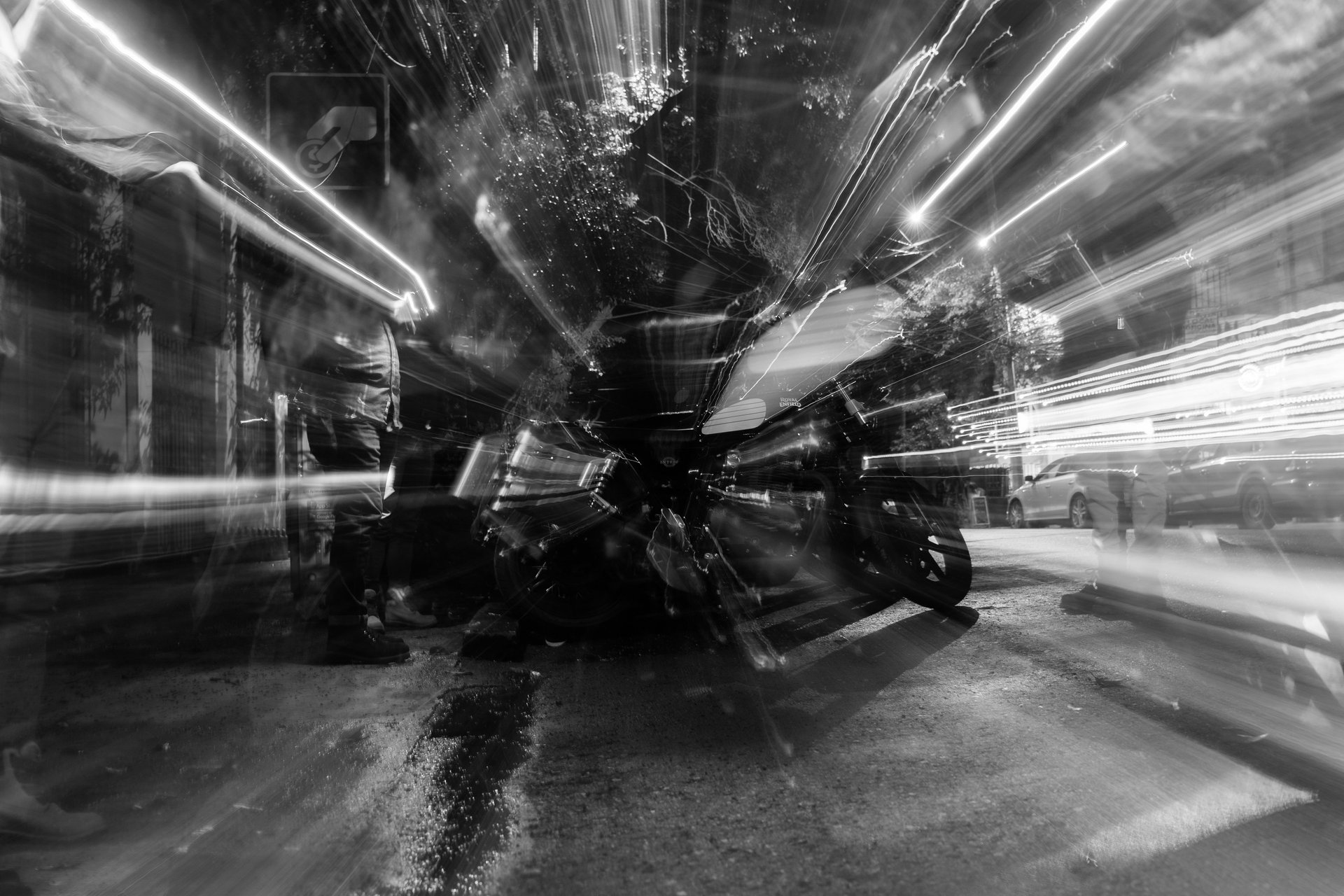 an abstract photo of a curved building with a blue sky in the background