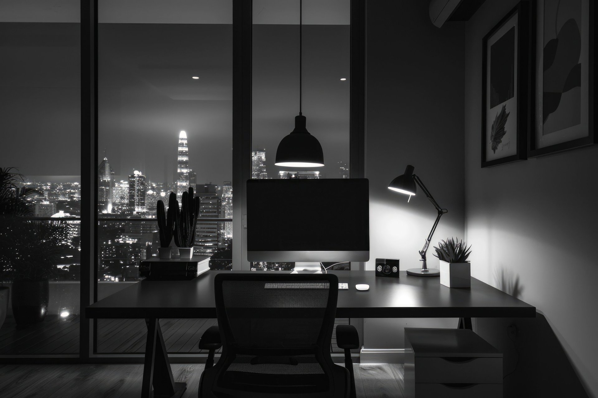 gray computer monitor