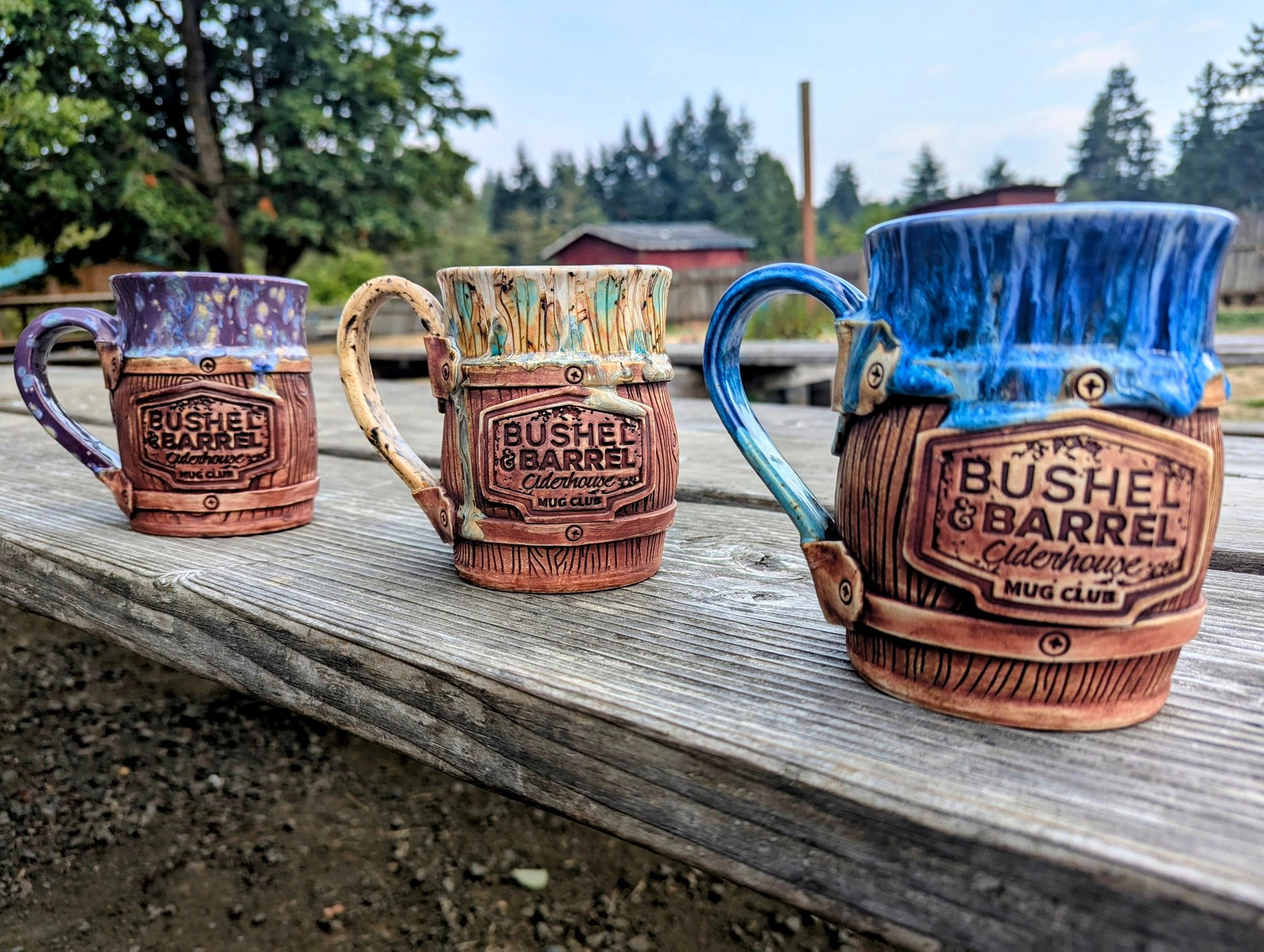 an abstract photo of a curved building with a blue sky in the background