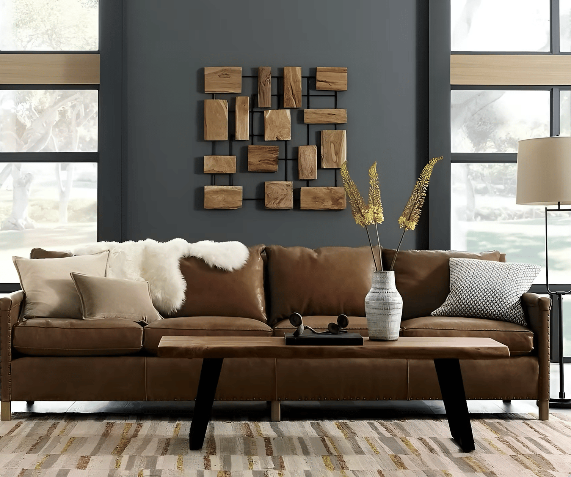 white and black throw pillow on white couch