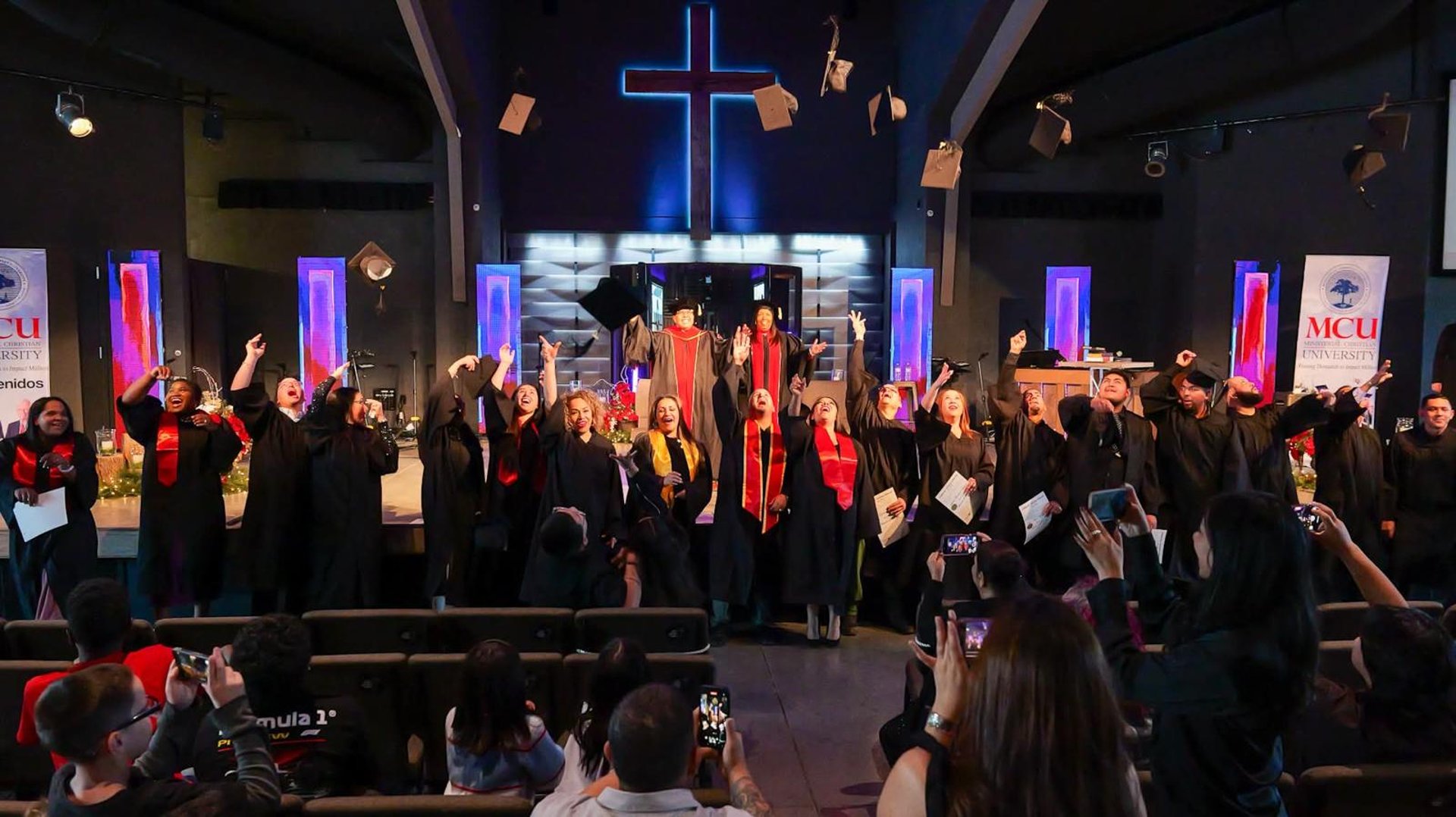 an abstract photo of a curved building with a blue sky in the background