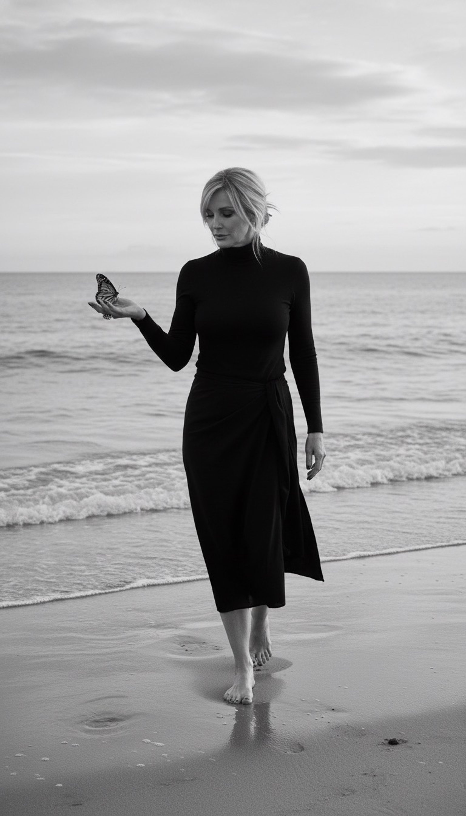 greyscale photo of rose flower