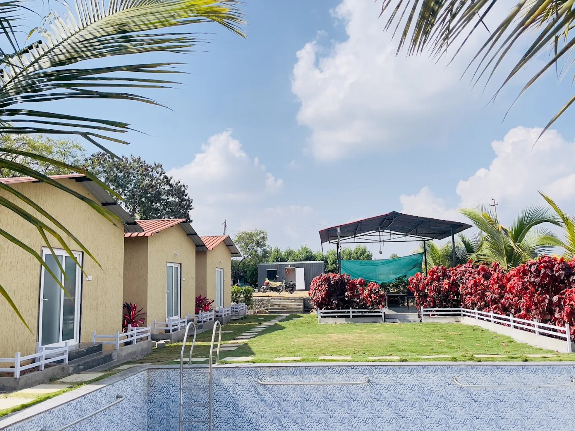 three clear glass chandeliers