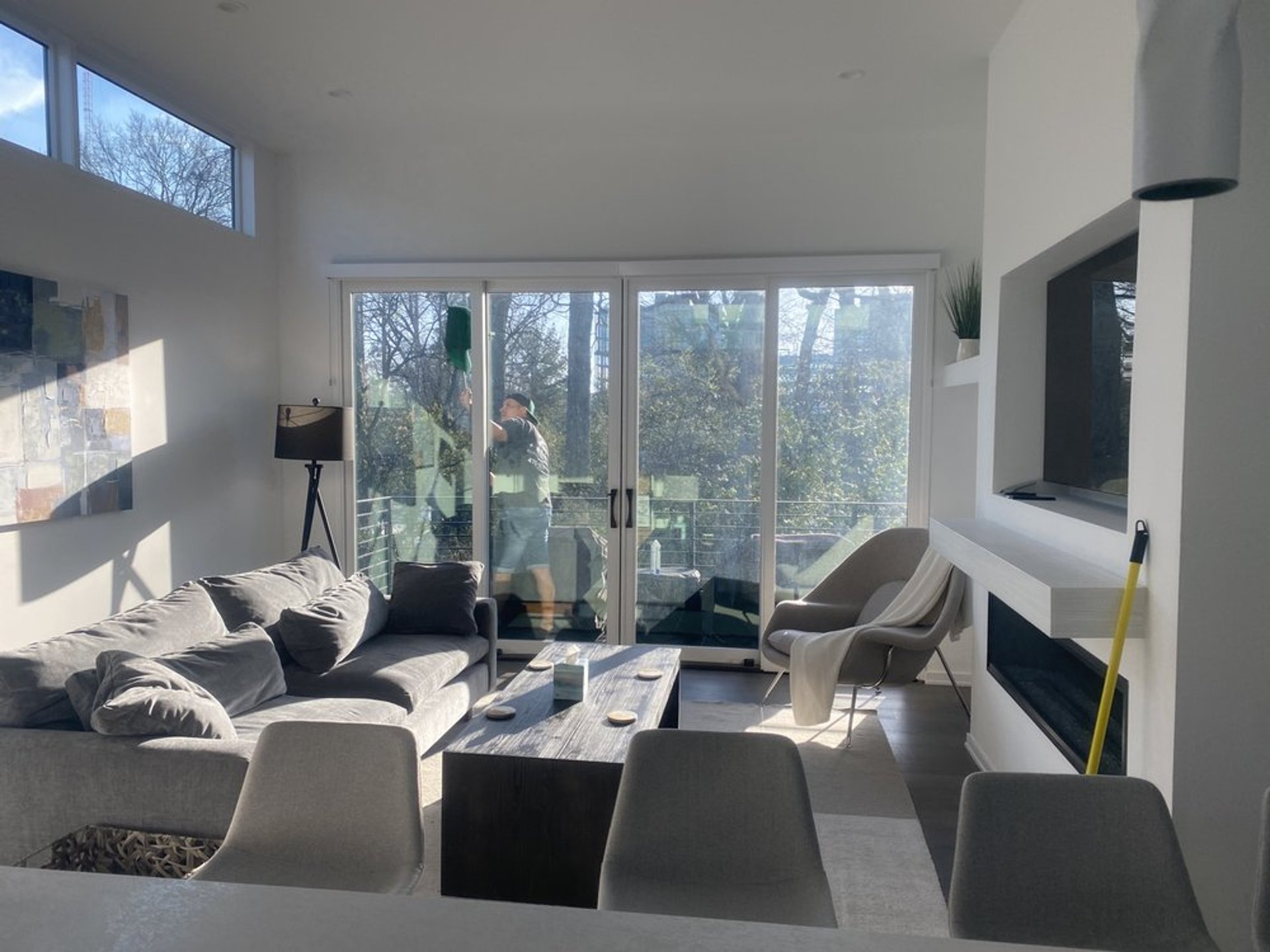 woman wearing yellow long-sleeved dress under white clouds and blue sky during daytime