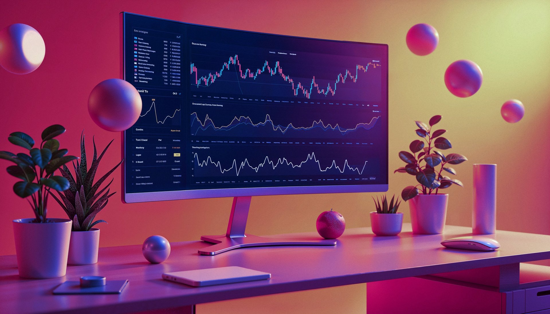 pink and yellow color illustration