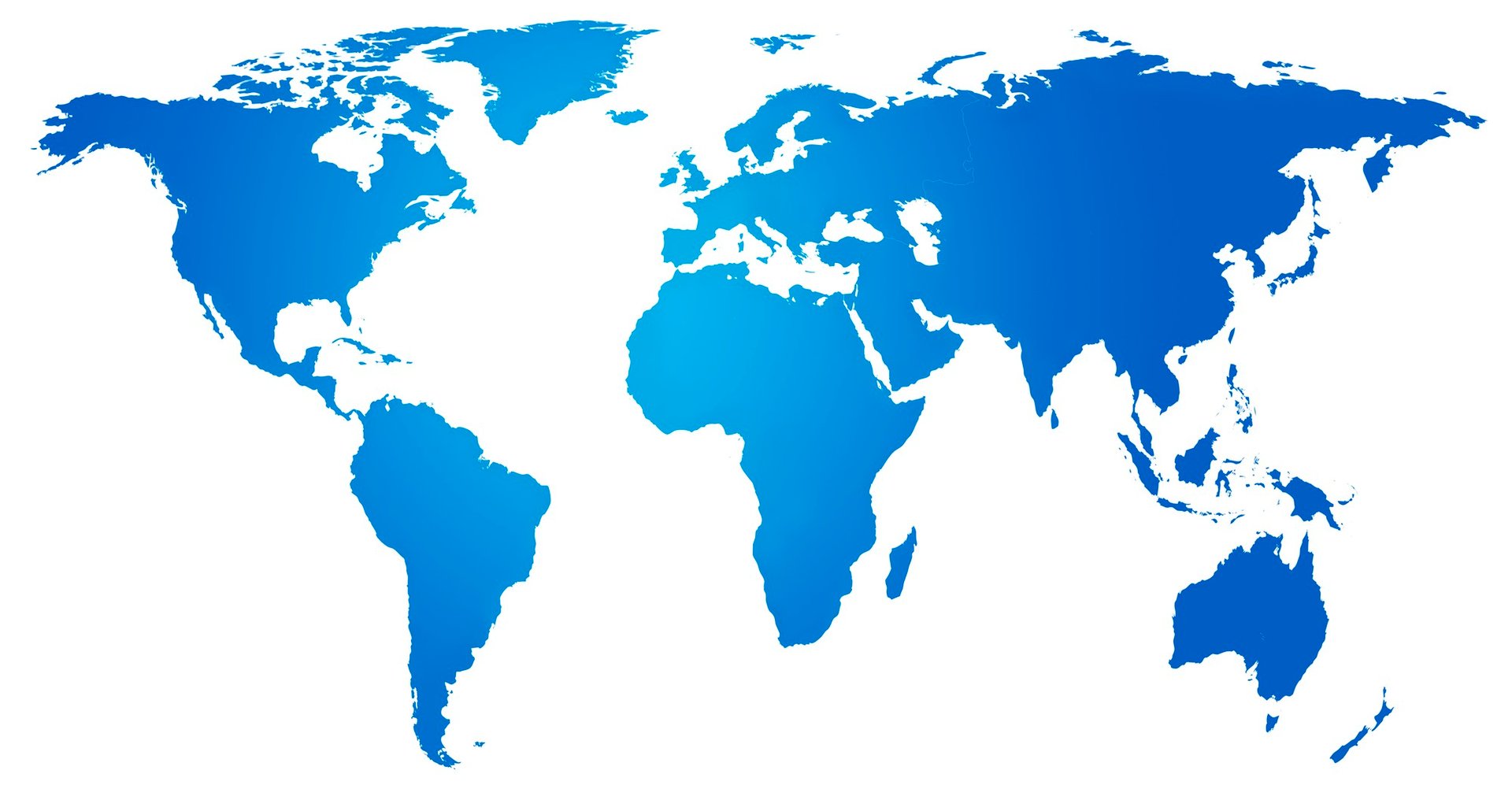 blue, green, and yellow world map