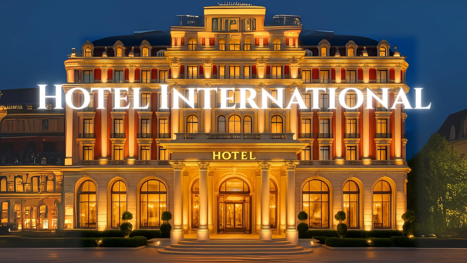 an abstract photo of a curved building with a blue sky in the background