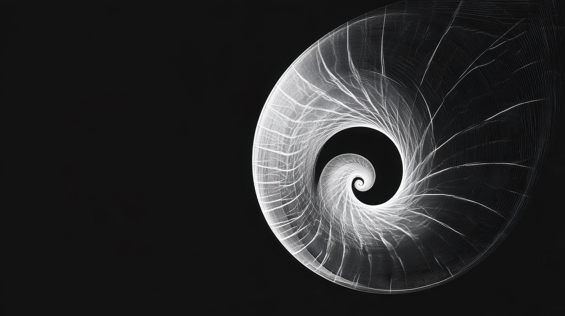 A black and white photo of an abstract design