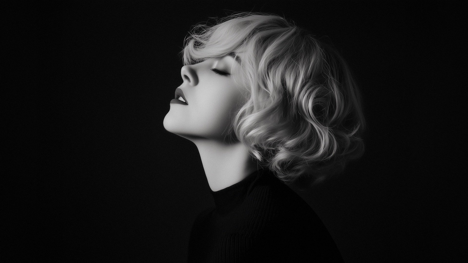 AI-generated black and white cinematic portrait with soft lighting, created using Promptism by Supermodernism