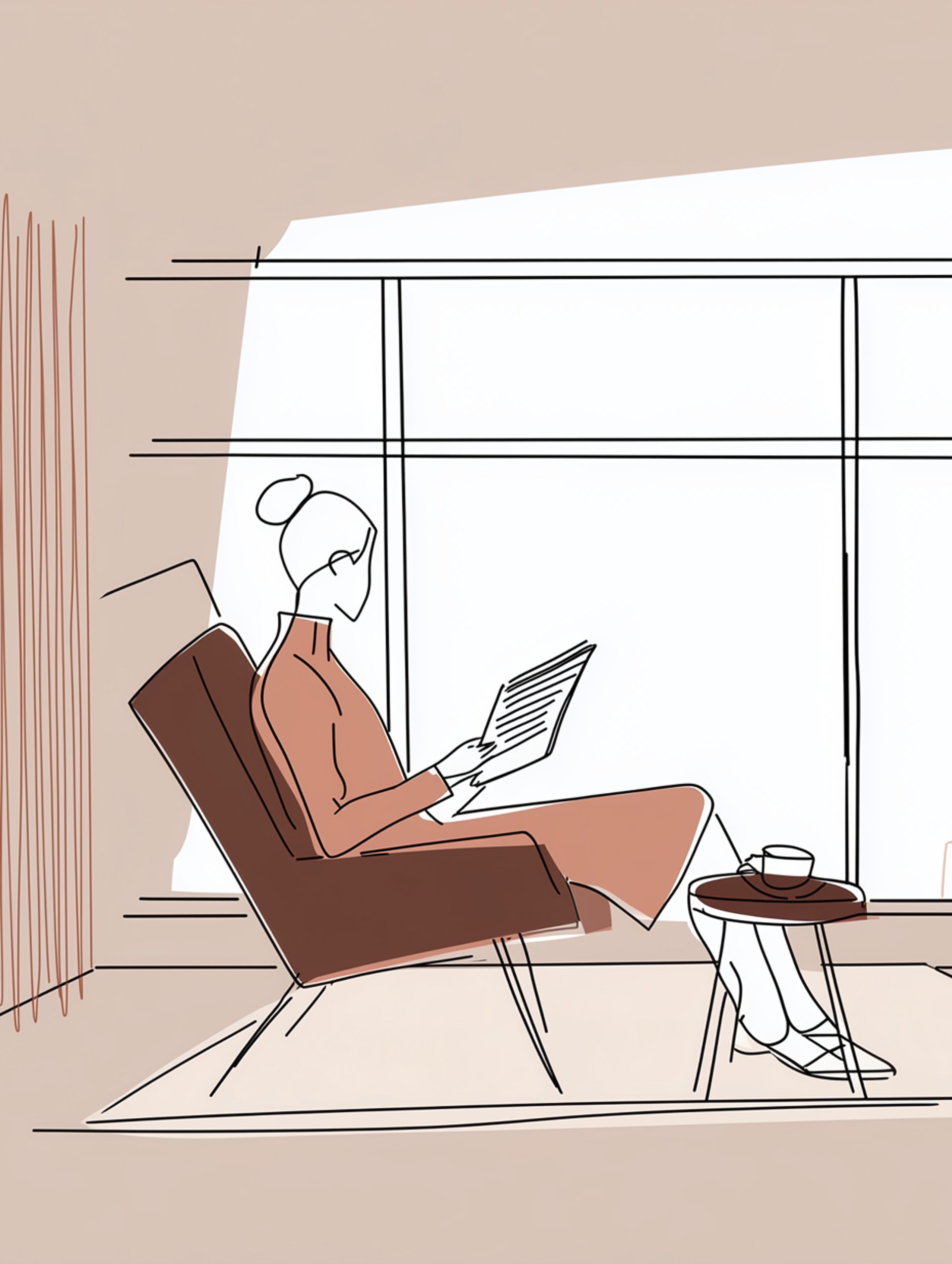 Promptism by Supermodernism — AI prompt generator for clean editorial line art with flat colour and minimal detail.