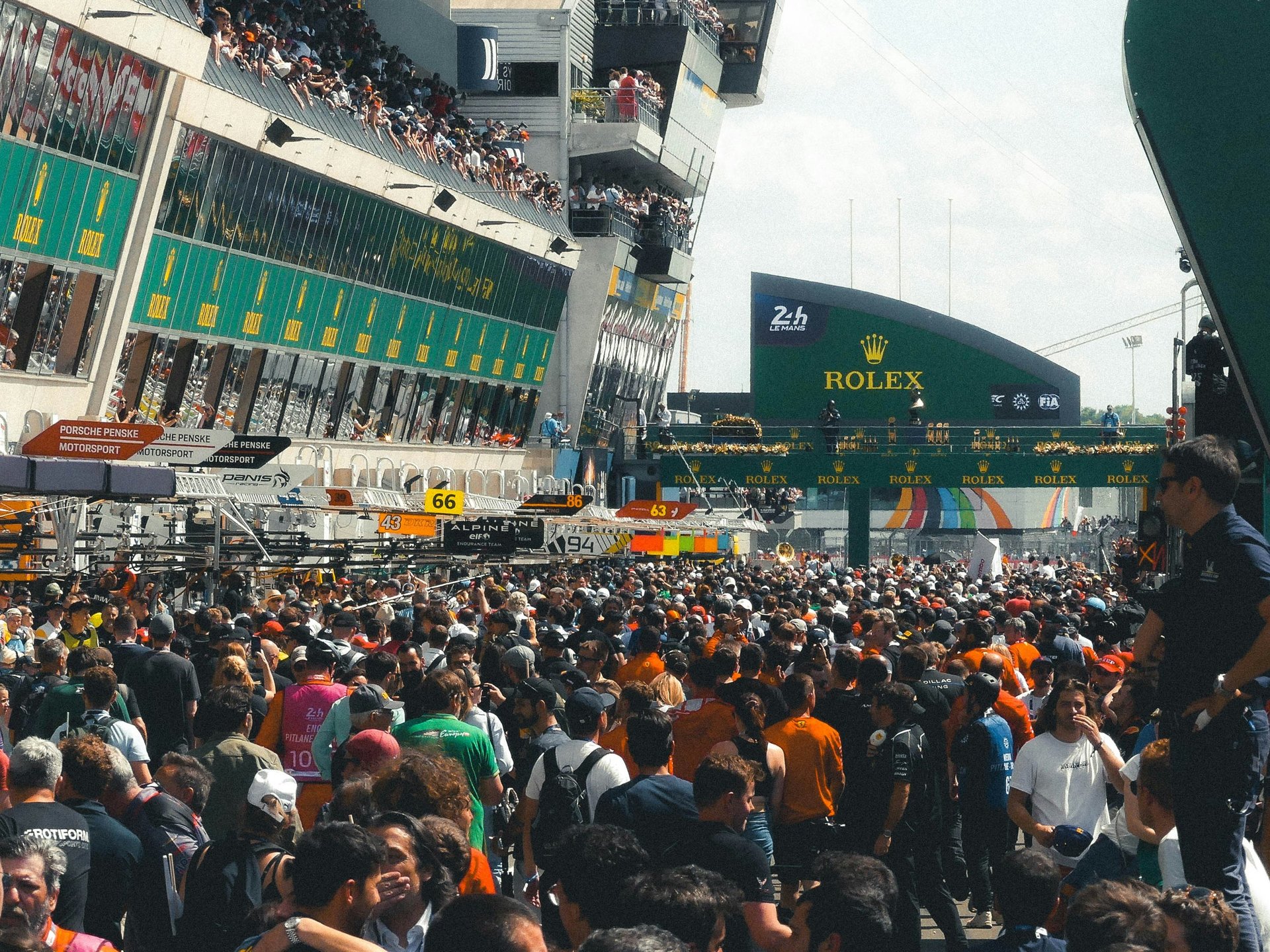 race cars on a track
